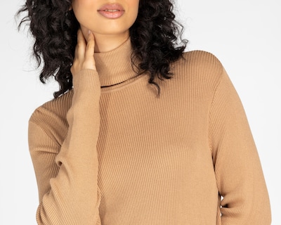 Foto 4 | Suéter Refill Beige Cuello Alto