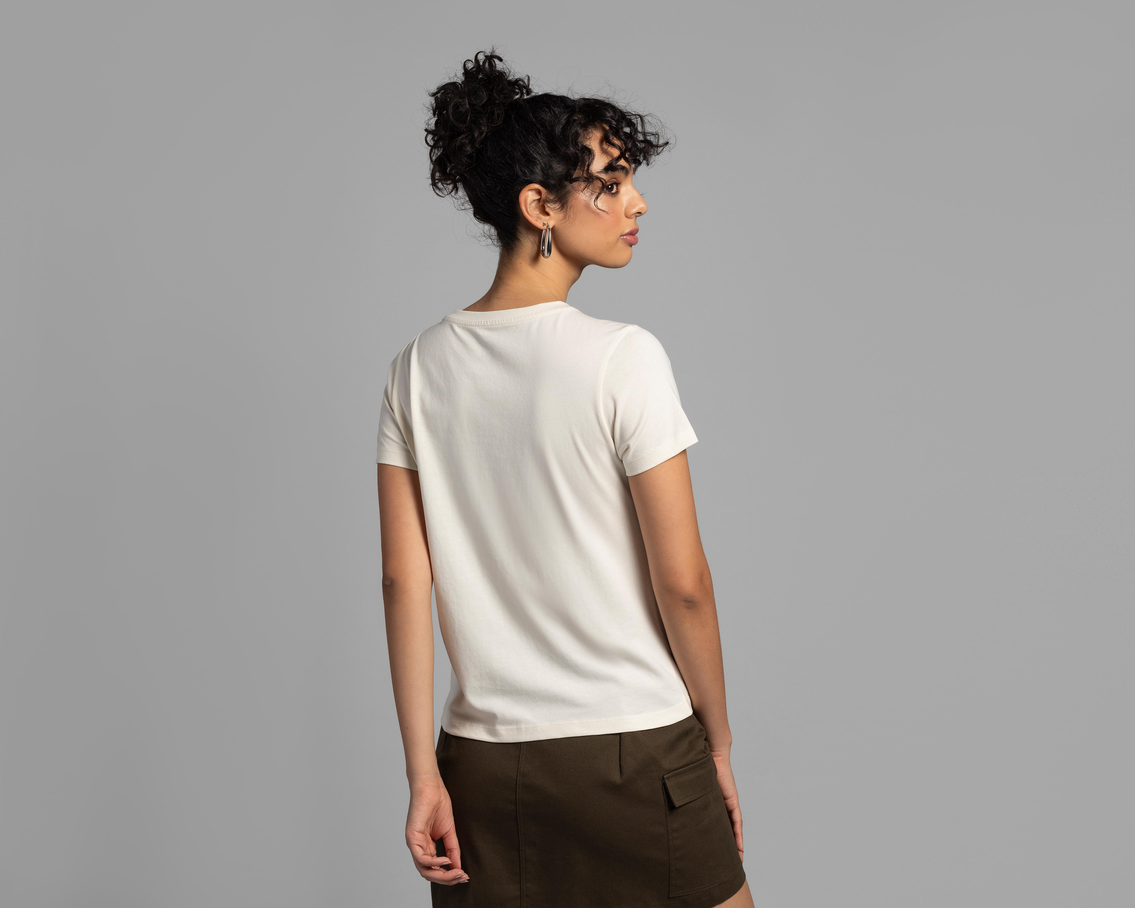 Foto 4 pulgar | Playera Thinner Manga Corta Cuello Redondo