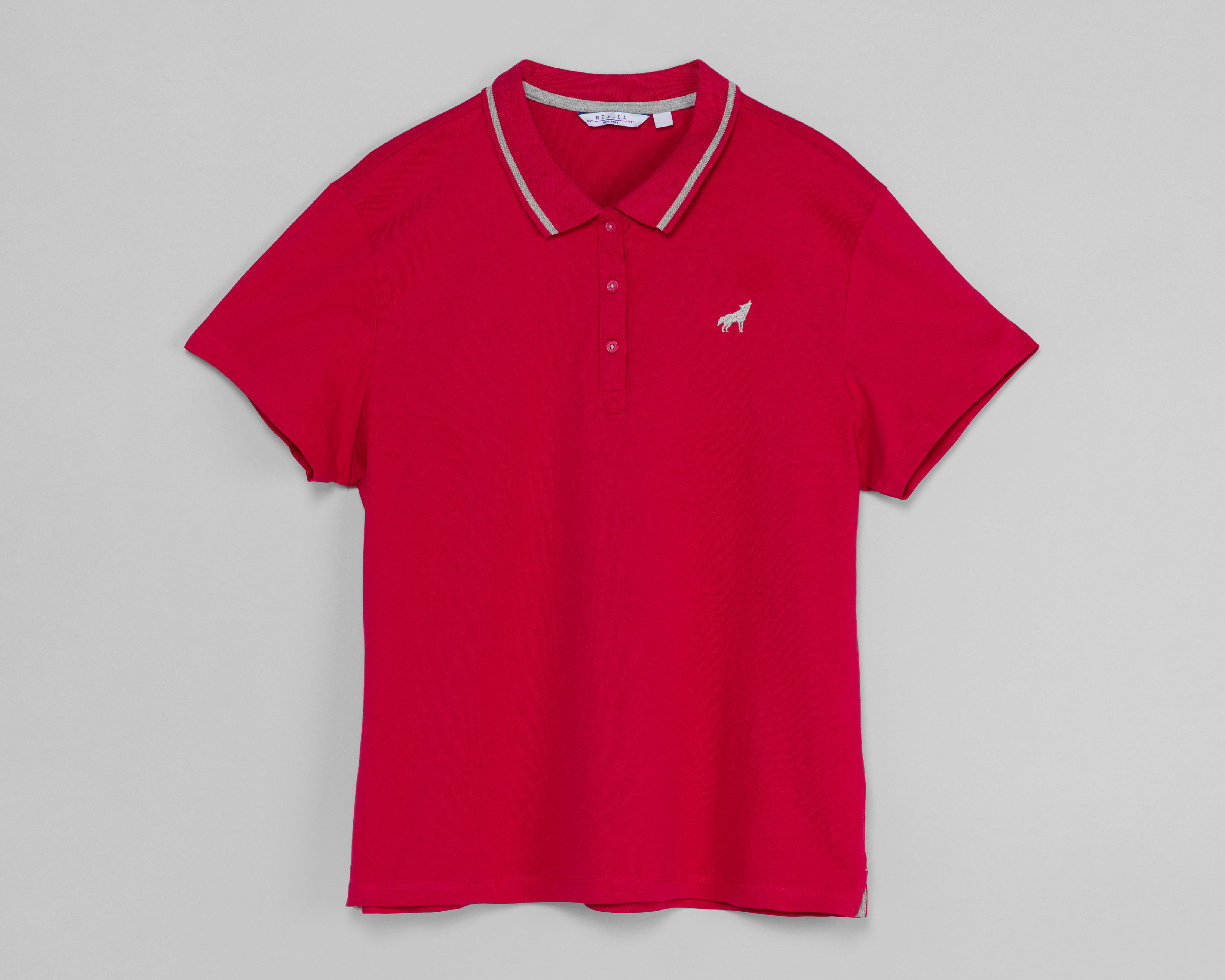 Playera Refill Cuello Polo Roja