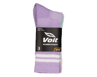 Foto 3 | Calcetas Largas Deportivas Voit para Mujer 3 Pares