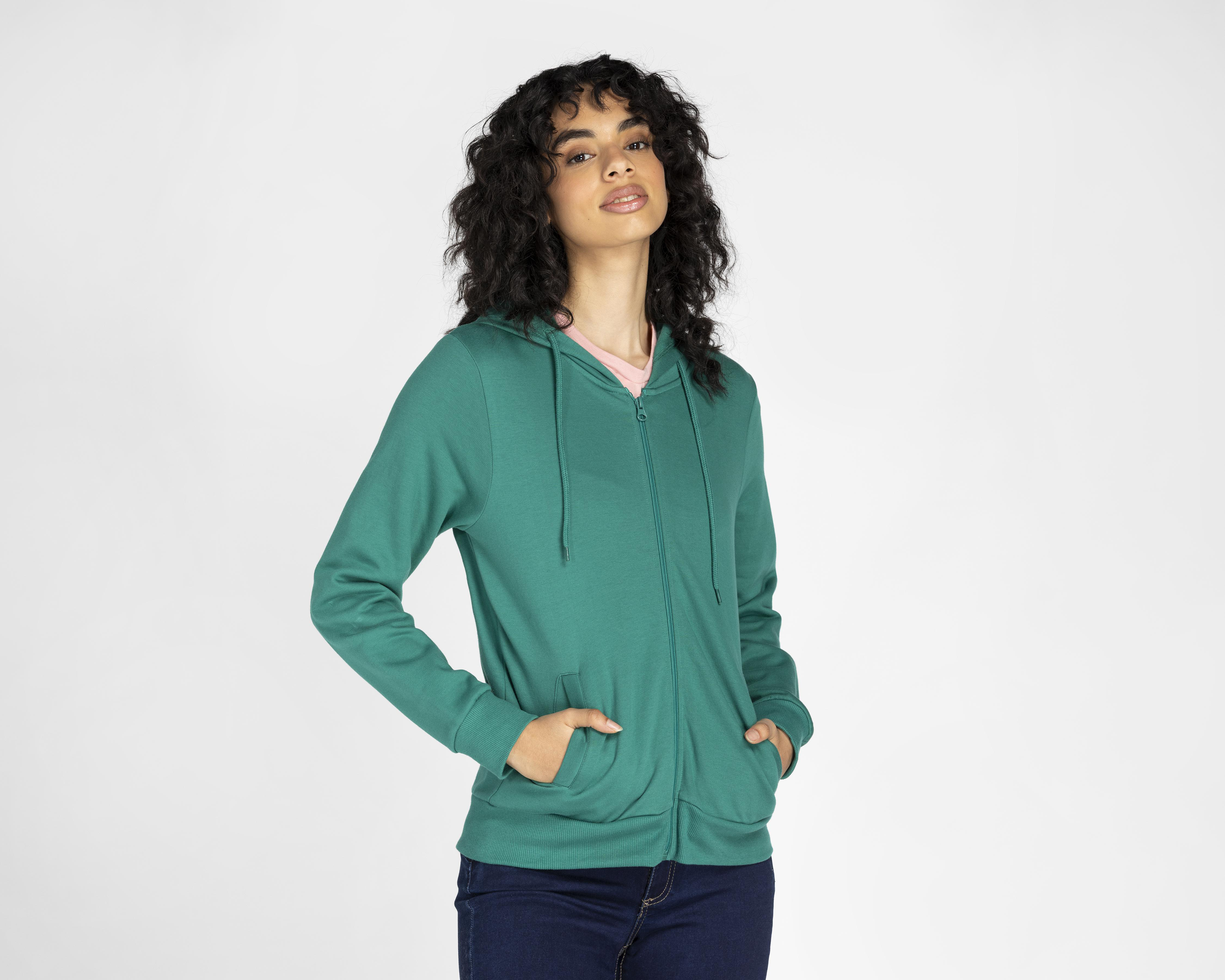 Foto 2 pulgar | Sudadera Refill Verde con Capucha