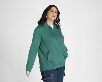 Foto 4 | Sudadera Refill Verde con Capucha