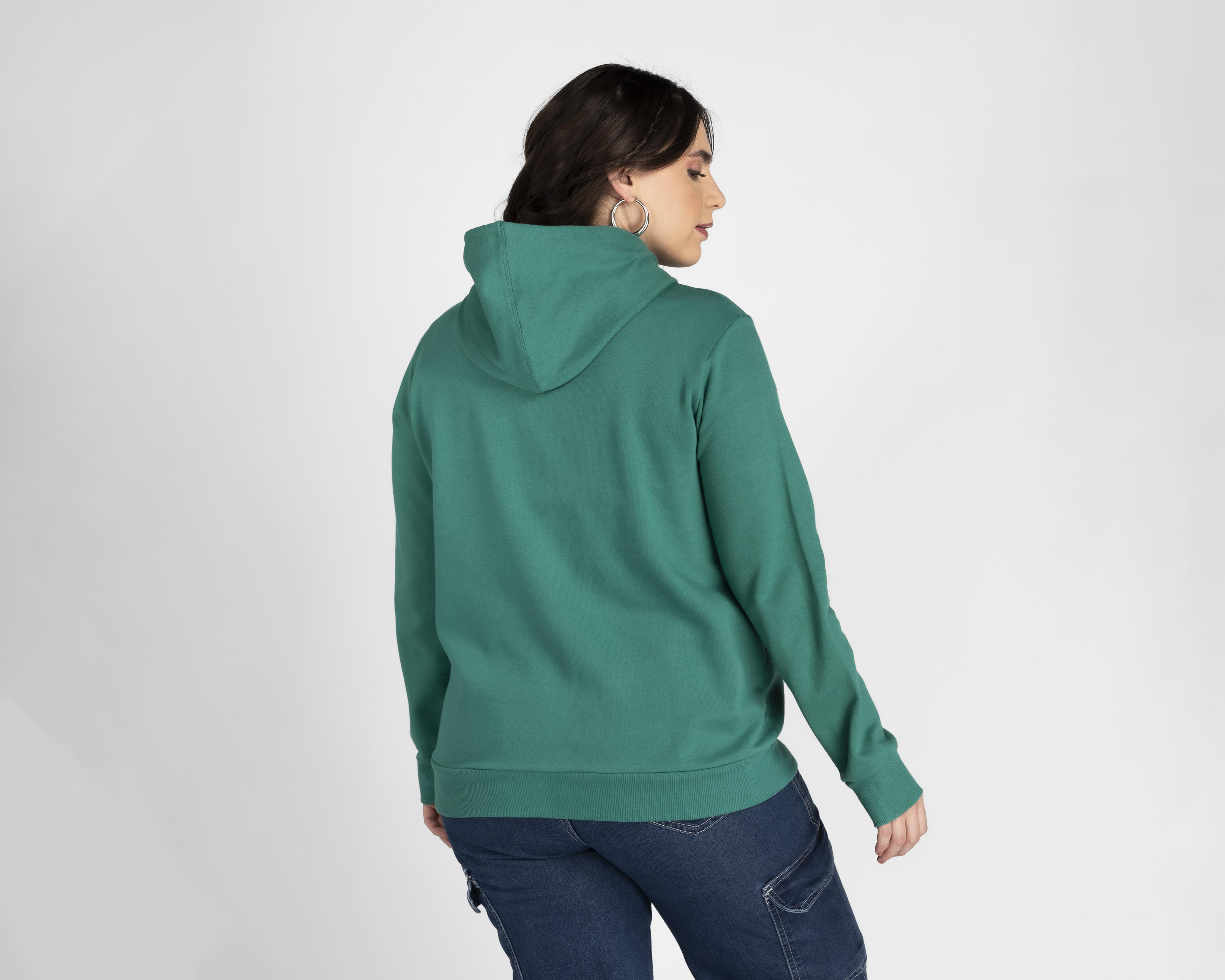 Foto 7 pulgar | Sudadera Refill Verde con Capucha