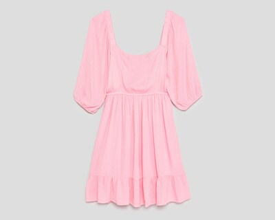 Foto 2 | Vestido Casual Refill Rosa Manga 3/4 Corto para Mujer