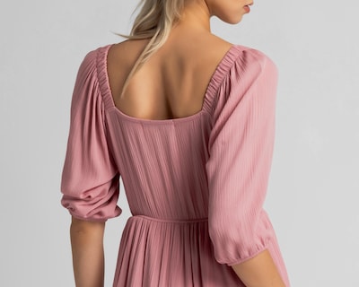 Foto 5 | Vestido Casual Refill Rosa Manga 3/4 Corto para Mujer