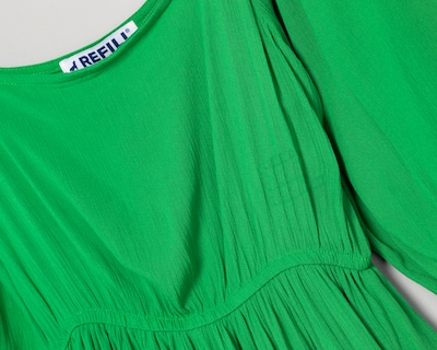 Foto 3 | Vestido Casual Refill Verde Manga 3/4 Refill