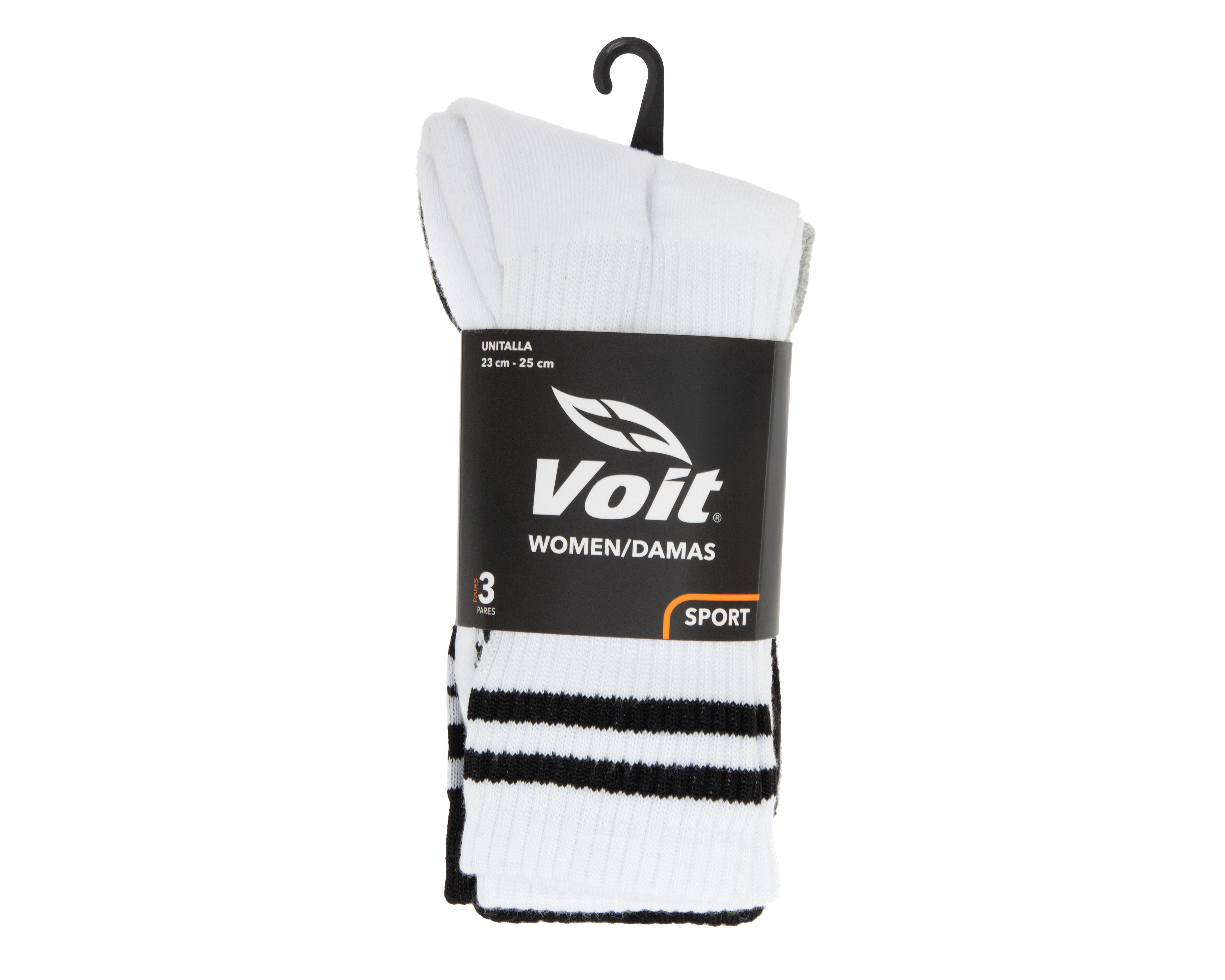 Foto 4 pulgar | Calcetas Largas Deportivas Voit para Mujer 3 Pares