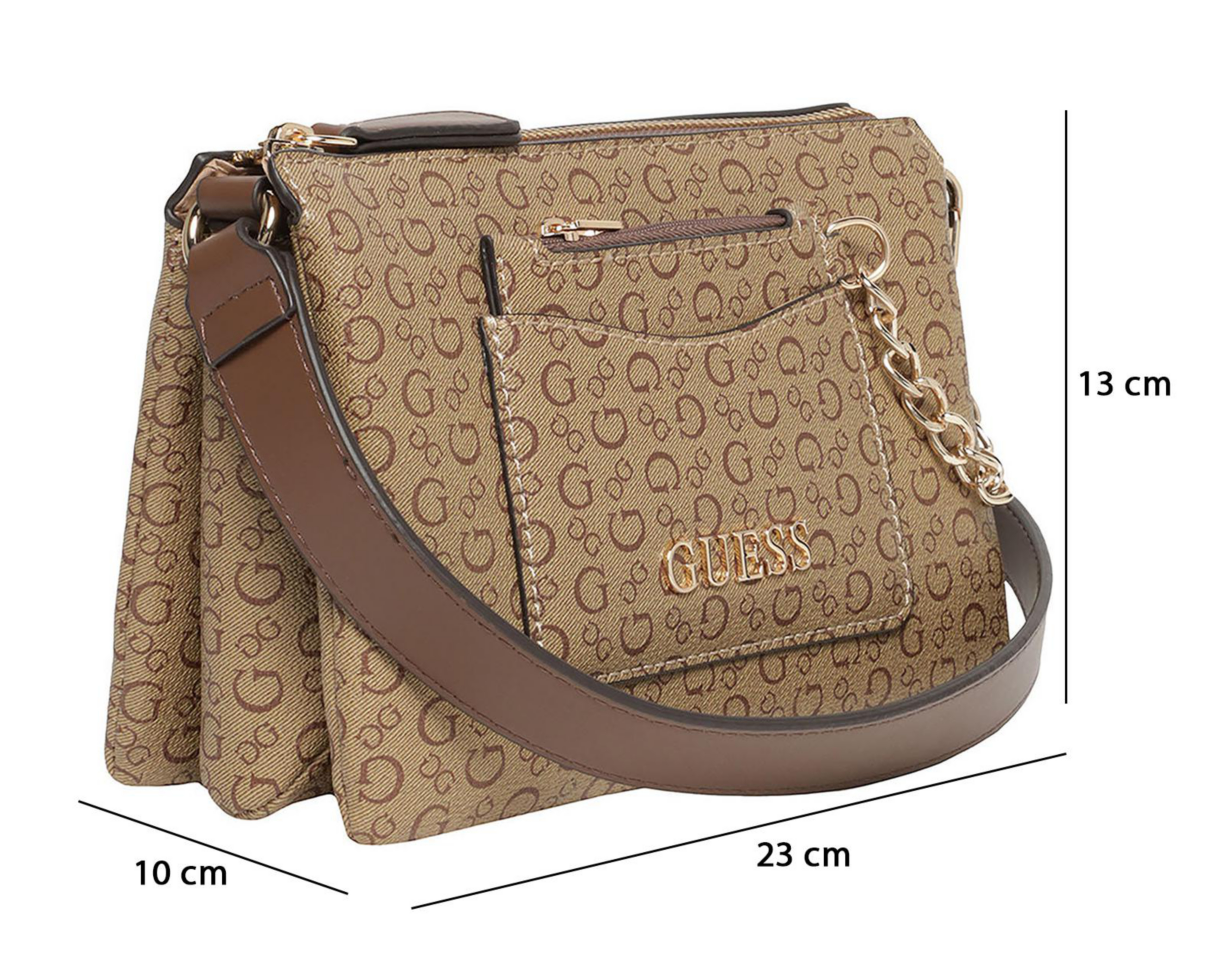 Foto 6 | Bolsa Cruzada Guess con Monedero