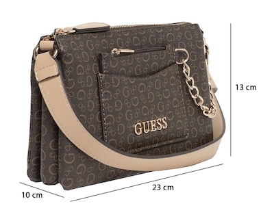 Foto 6 | Bolsa Cruzada Guess Bogue con Monedero