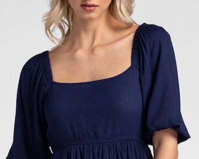 Foto 4 | Vestido Casual Refill Manga 3/4 Azul Marino para Mujer