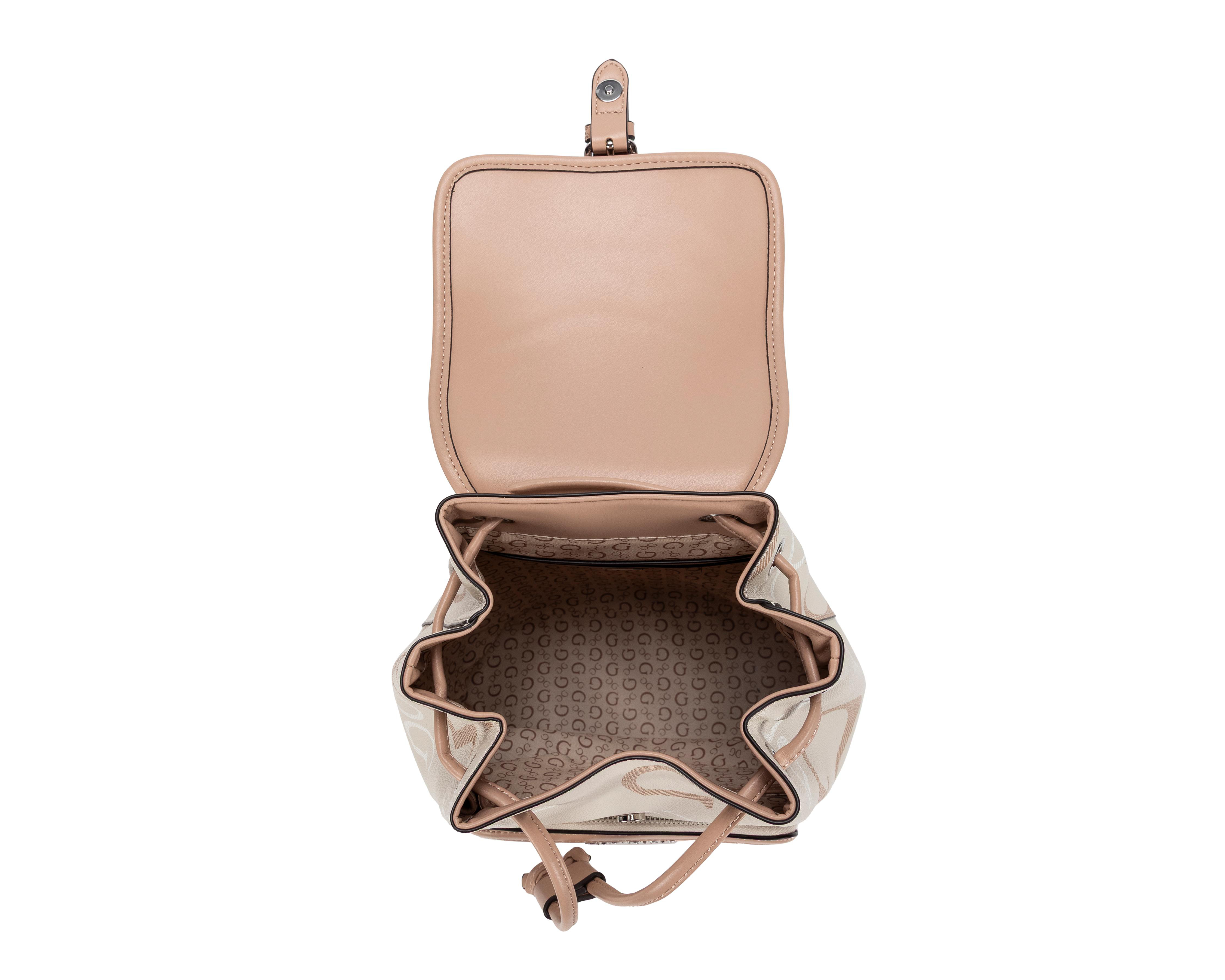 Foto 5 pulgar | Mochila Guess Beige
