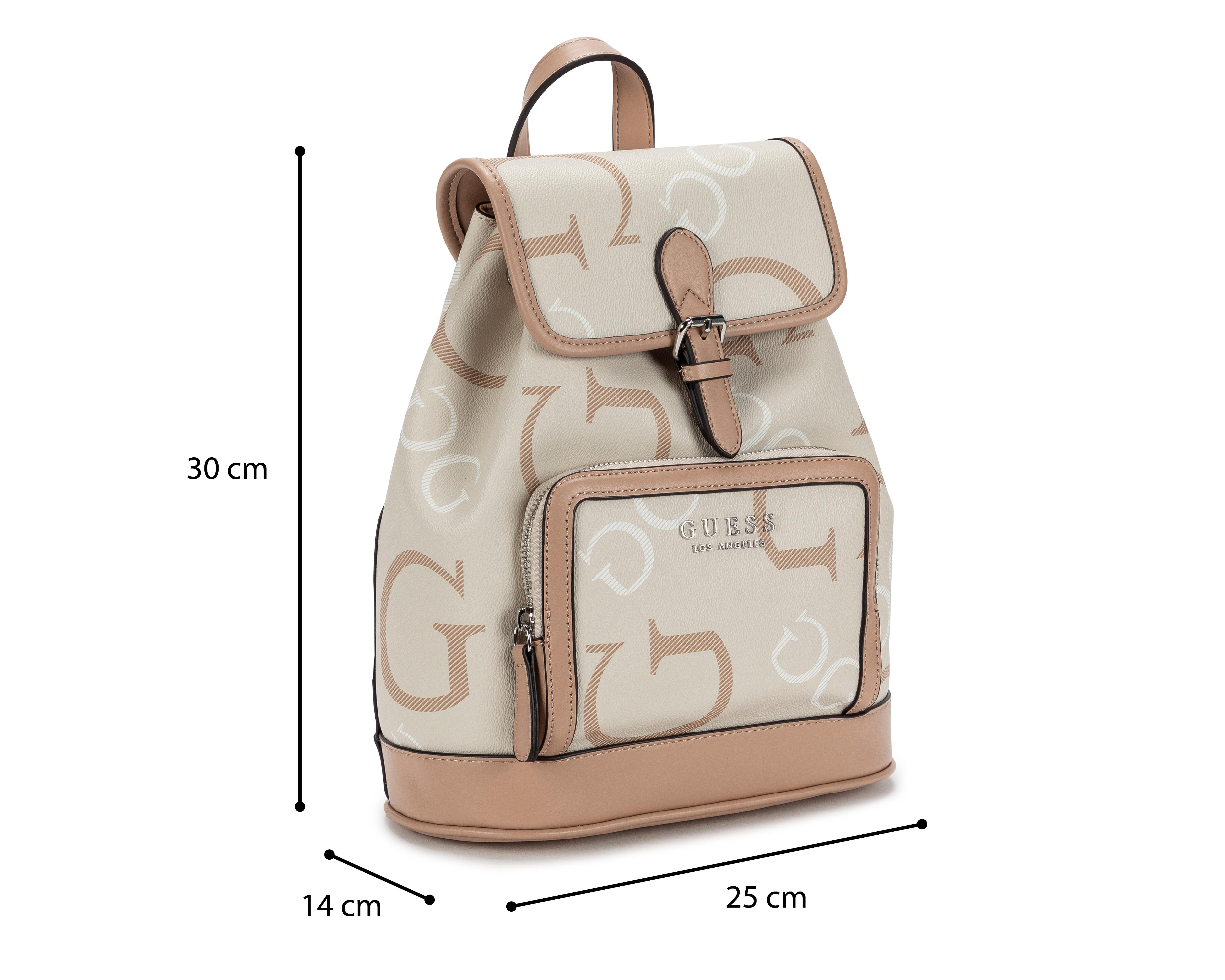 Foto 6 pulgar | Mochila Guess Beige