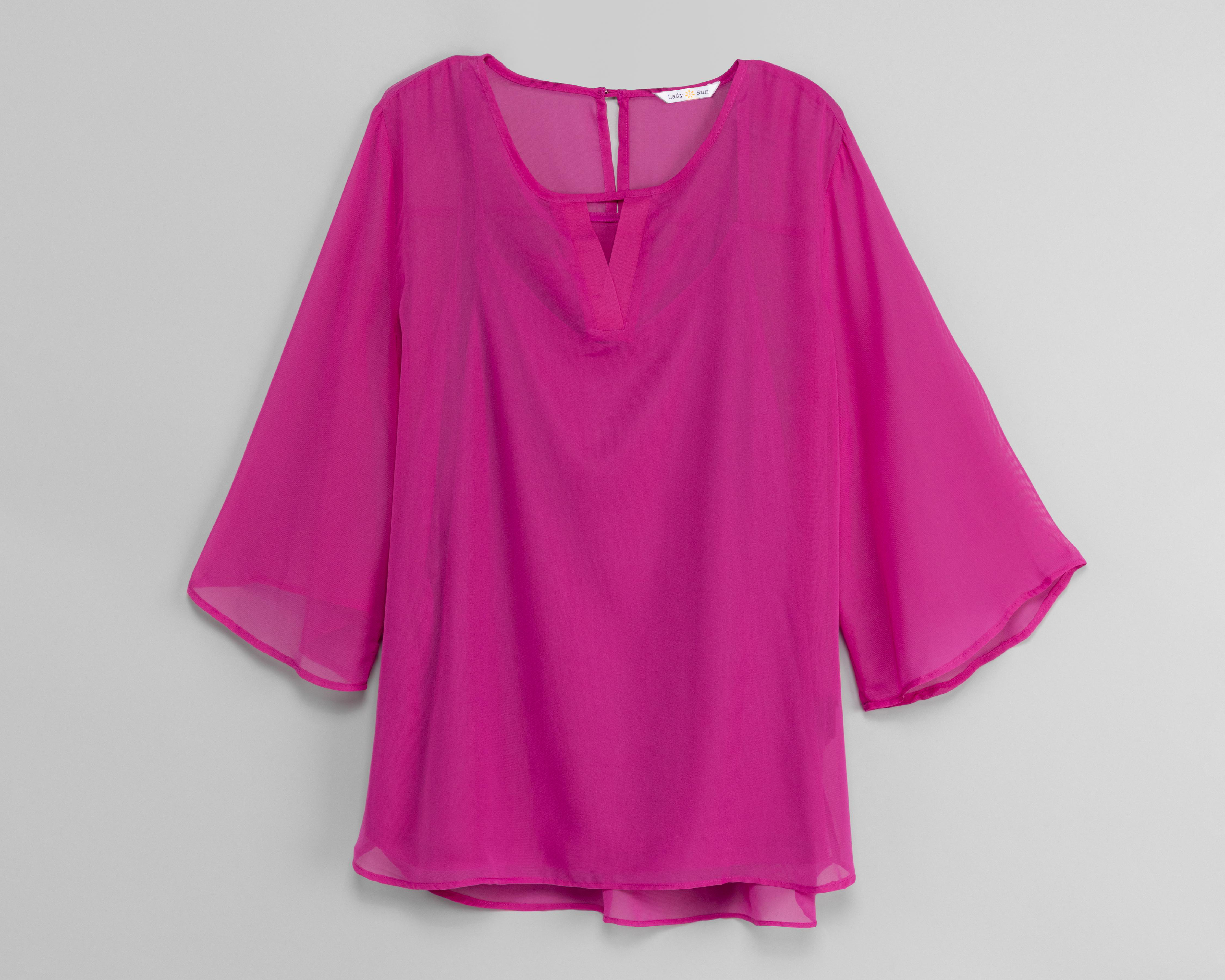 Foto 2 pulgar | Blusa Lady Sun Rosa Manga 3/4