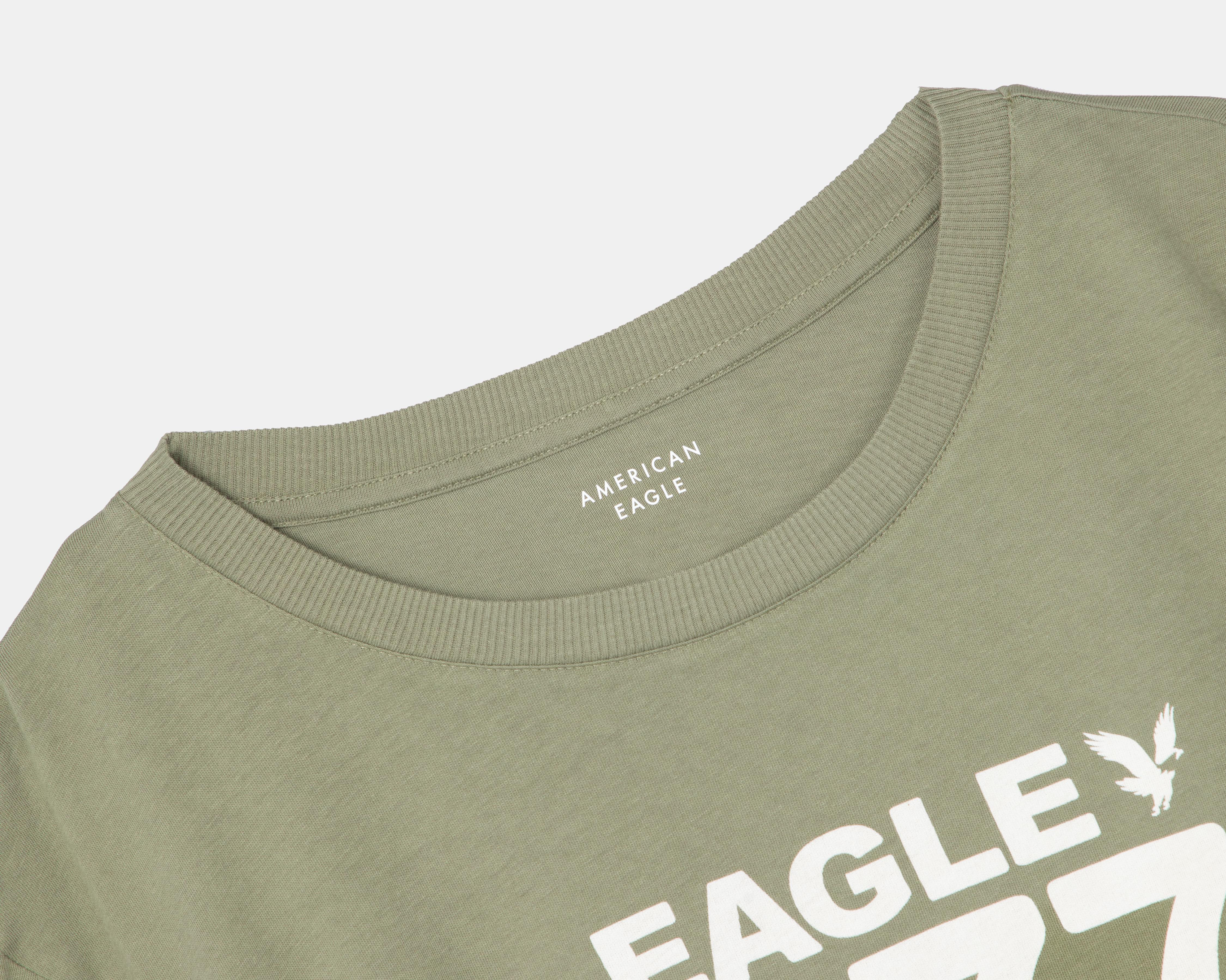 Foto 4 pulgar | Playera American Eagle Manga Corta con Estampado