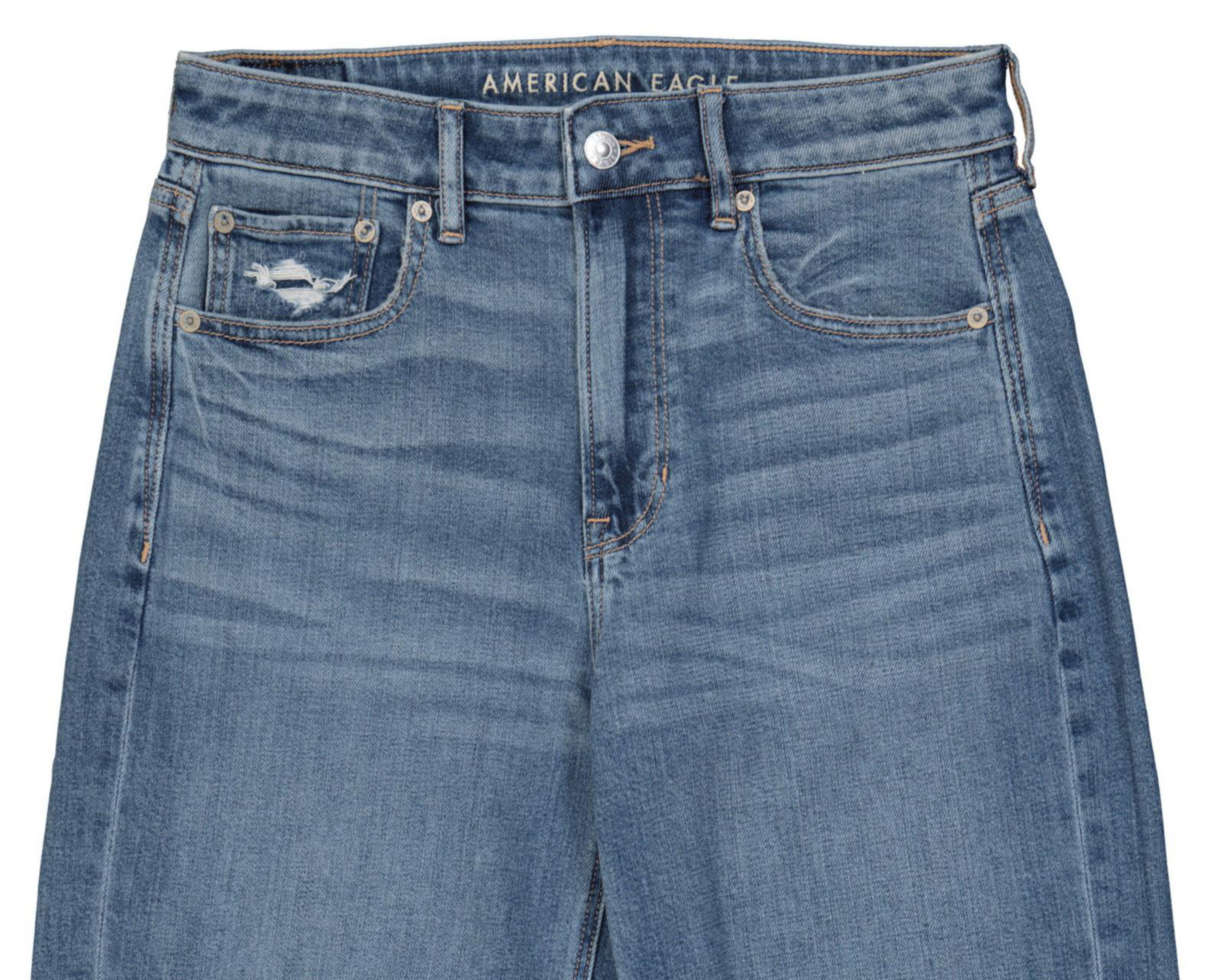 Foto 3 | Jeans American Eagle Super High-Waisted Baggy Wide-Leg con Destruccioness