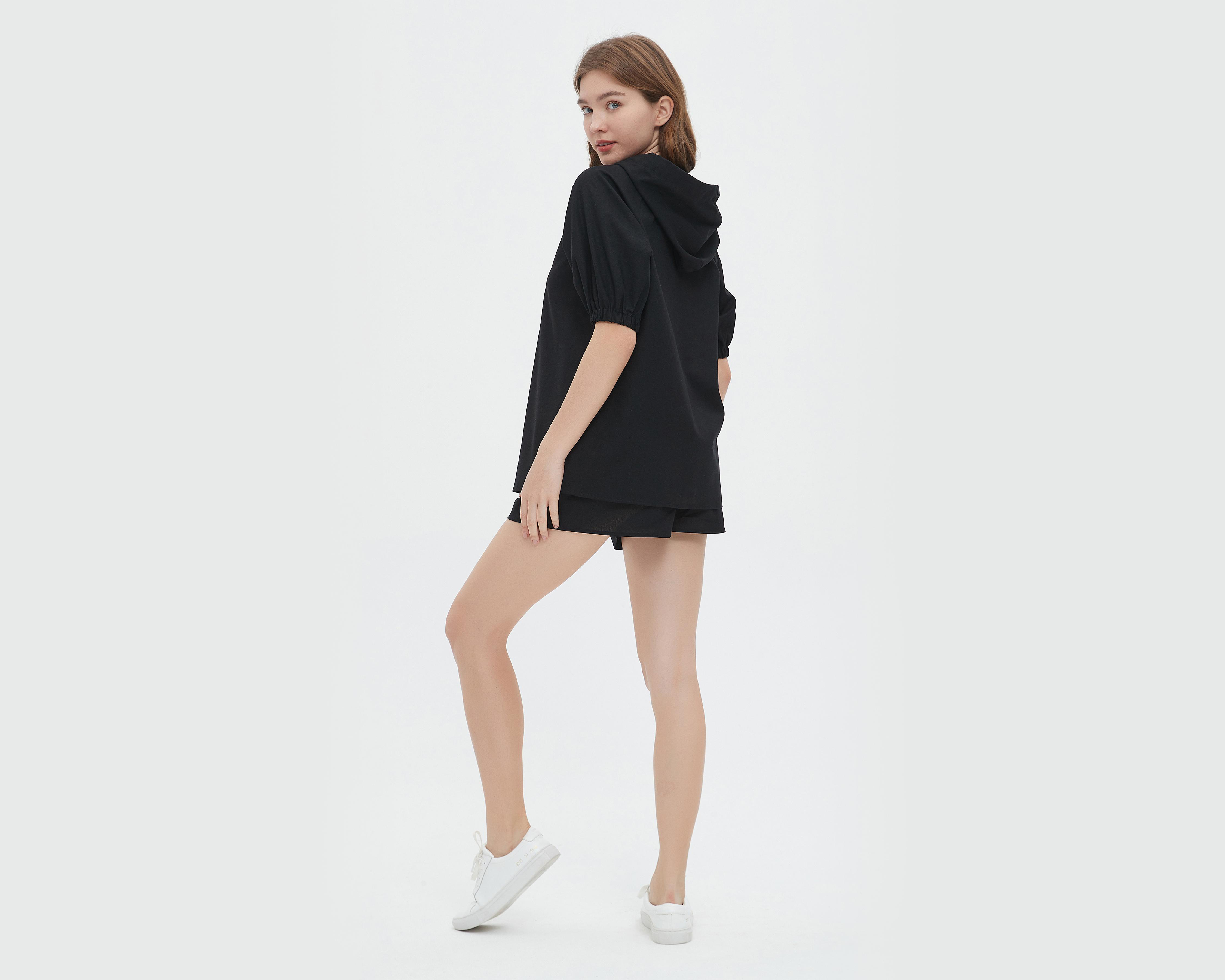 Foto 5 pulgar | Short y Blusa Sahara Casual con Gorro