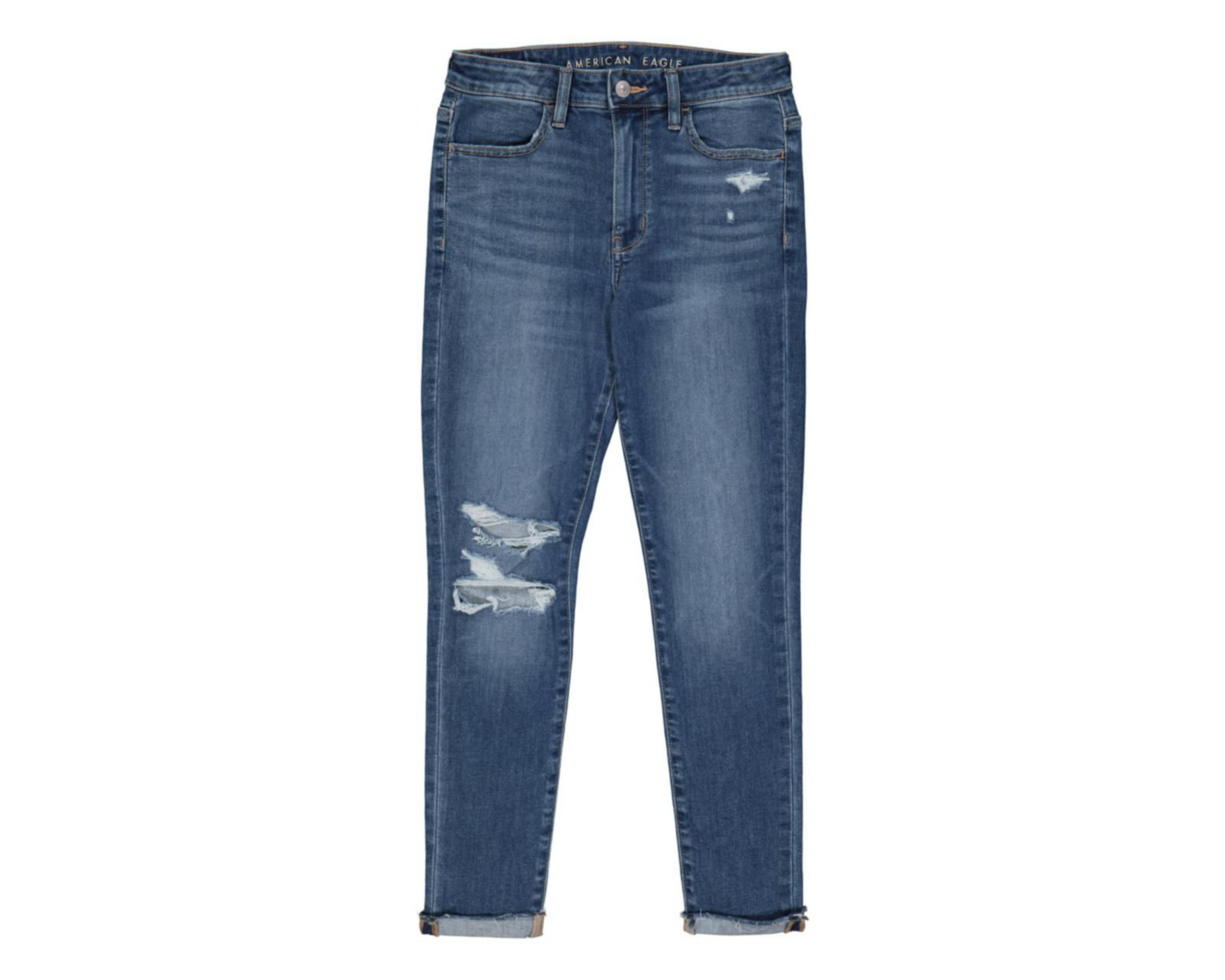 Foto 2 pulgar | Jegging American Eagle Ne(x)t Level High-Waisted Crop con Destrucciones