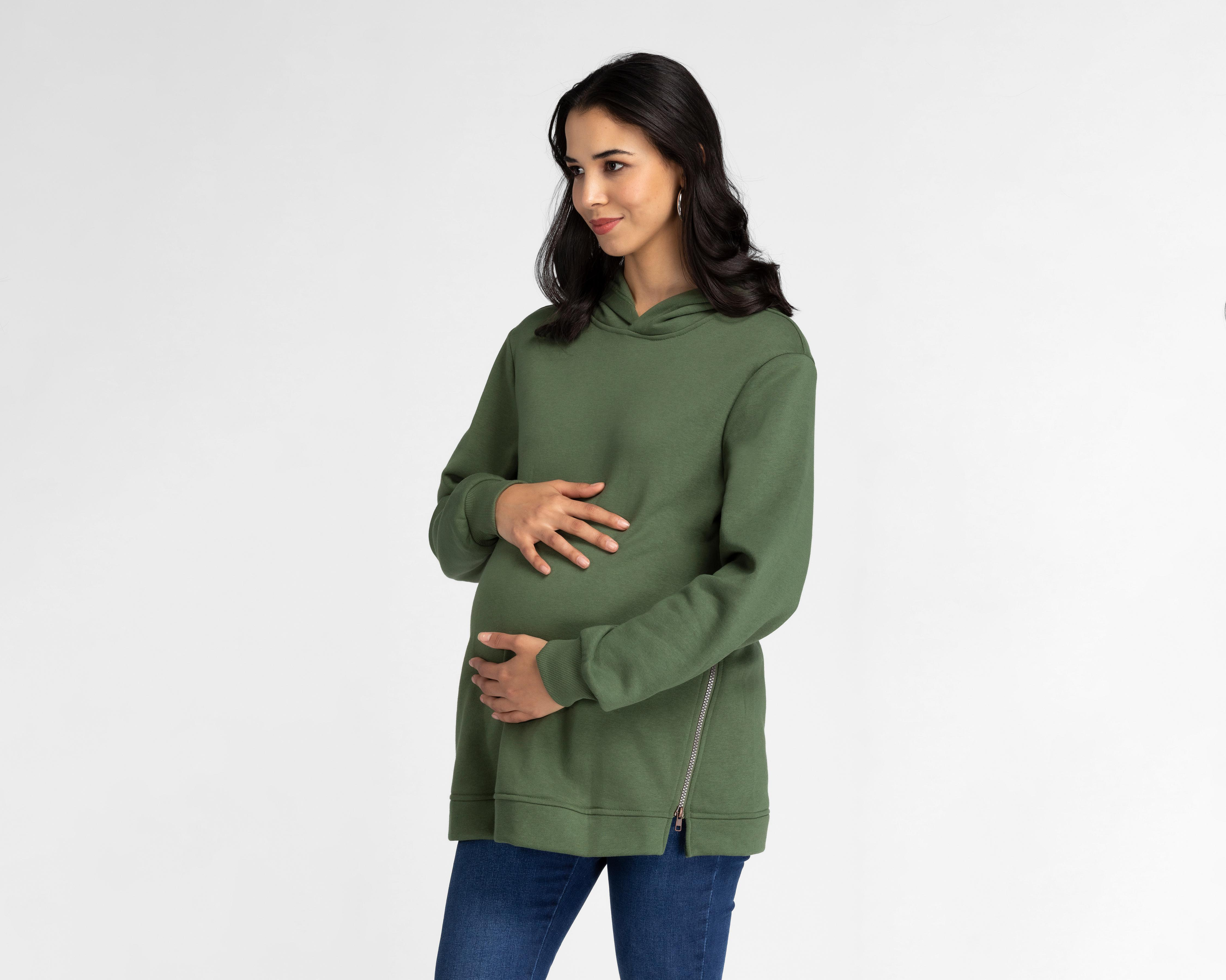Foto 2 pulgar | Sudadera de Maternidad Mamá Bella con Capucha