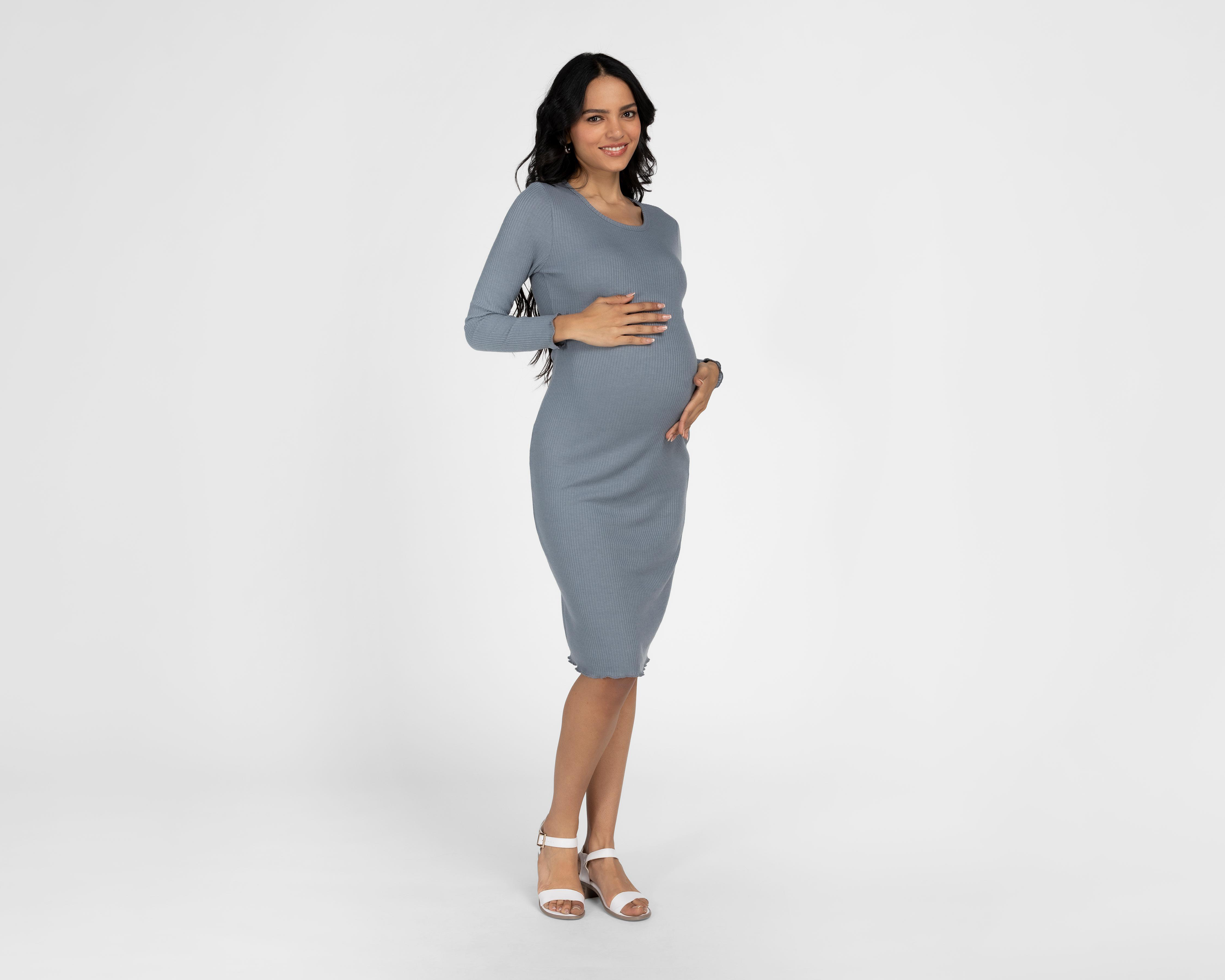 Foto 2 pulgar | Vestido de Maternidad Mamá Bella Manga Larga