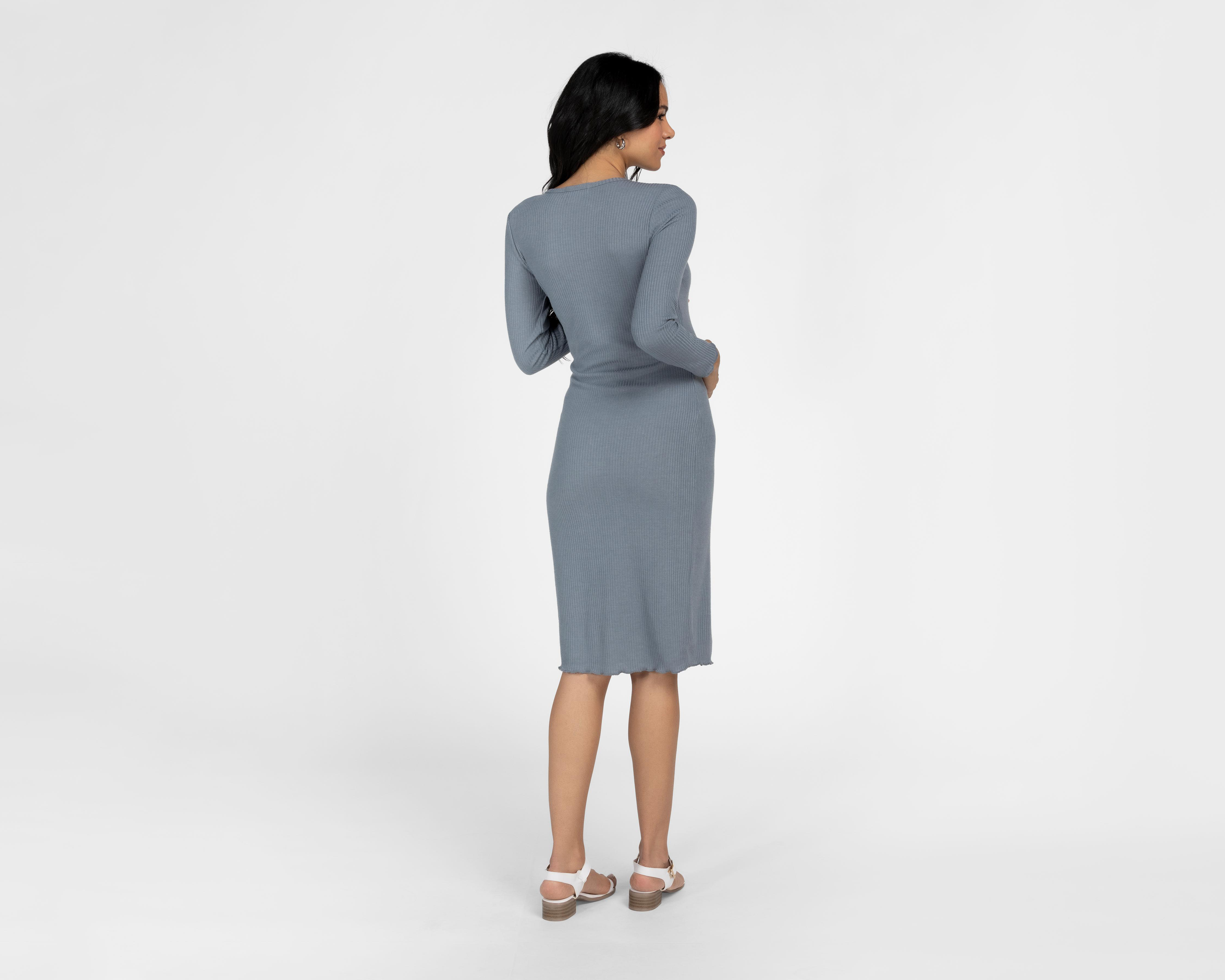 Foto 4 pulgar | Vestido de Maternidad Mamá Bella Manga Larga