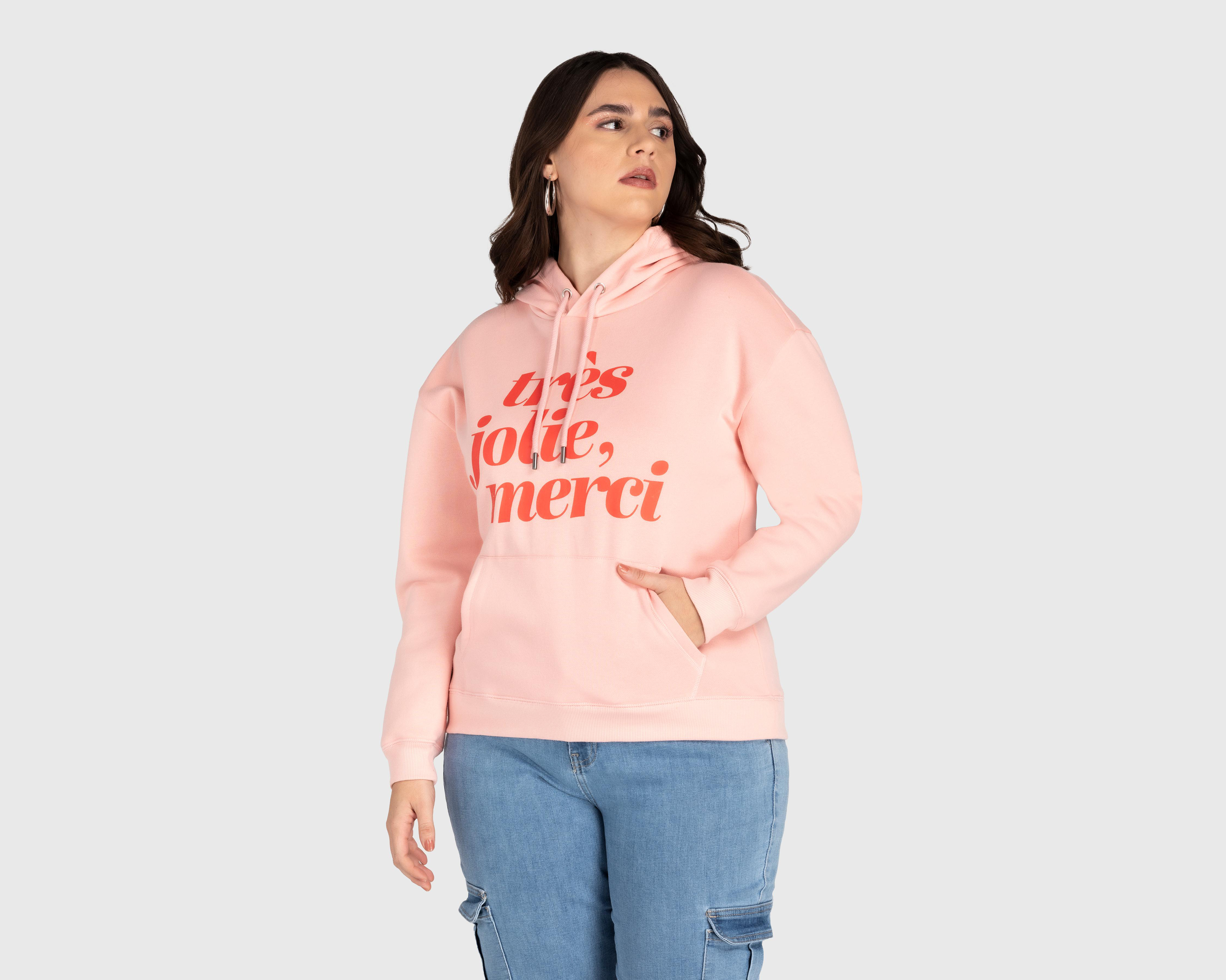 Foto 4 | Sudadera 18 Forever Rosa con Capucha