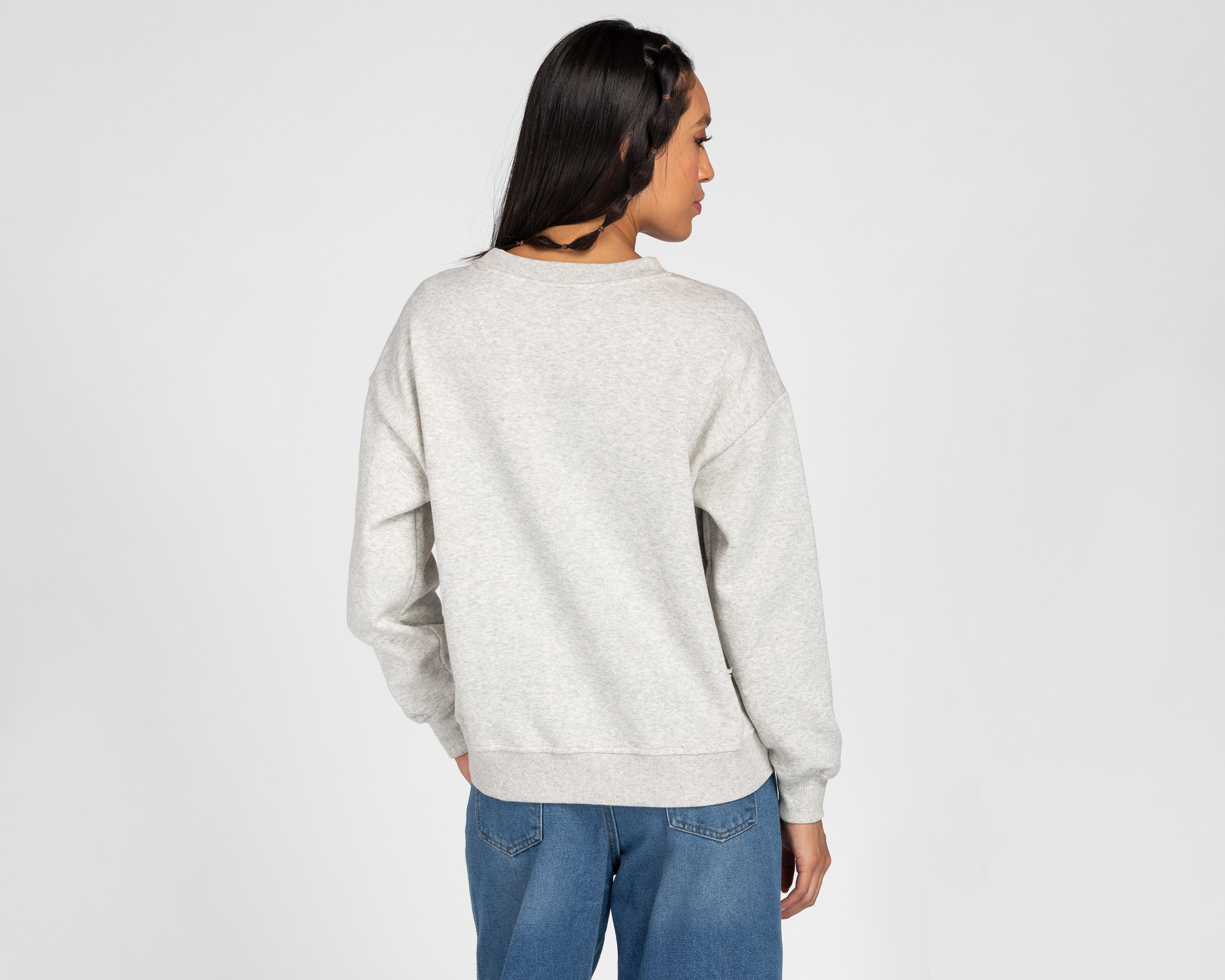 Foto 4 pulgar | Sudadera Refill Gris con Estampado