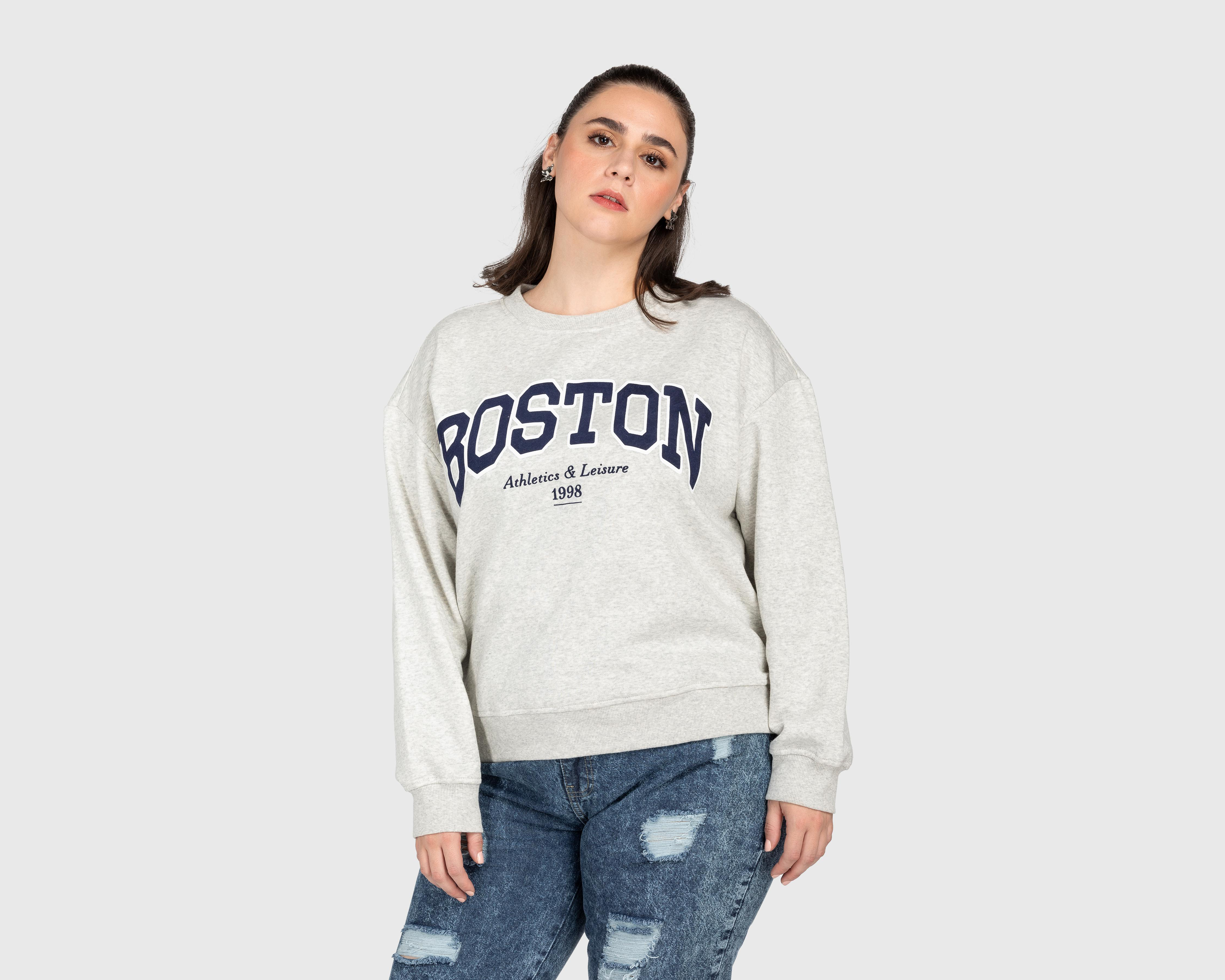 Foto 4 | Sudadera Refill Gris con Estampado