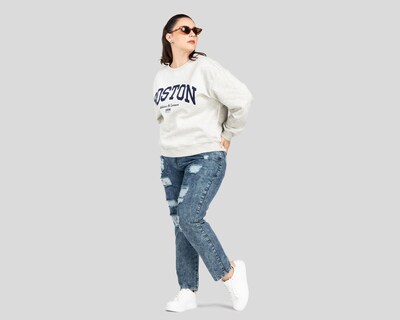 Foto 5 | Sudadera Refill Gris con Estampado