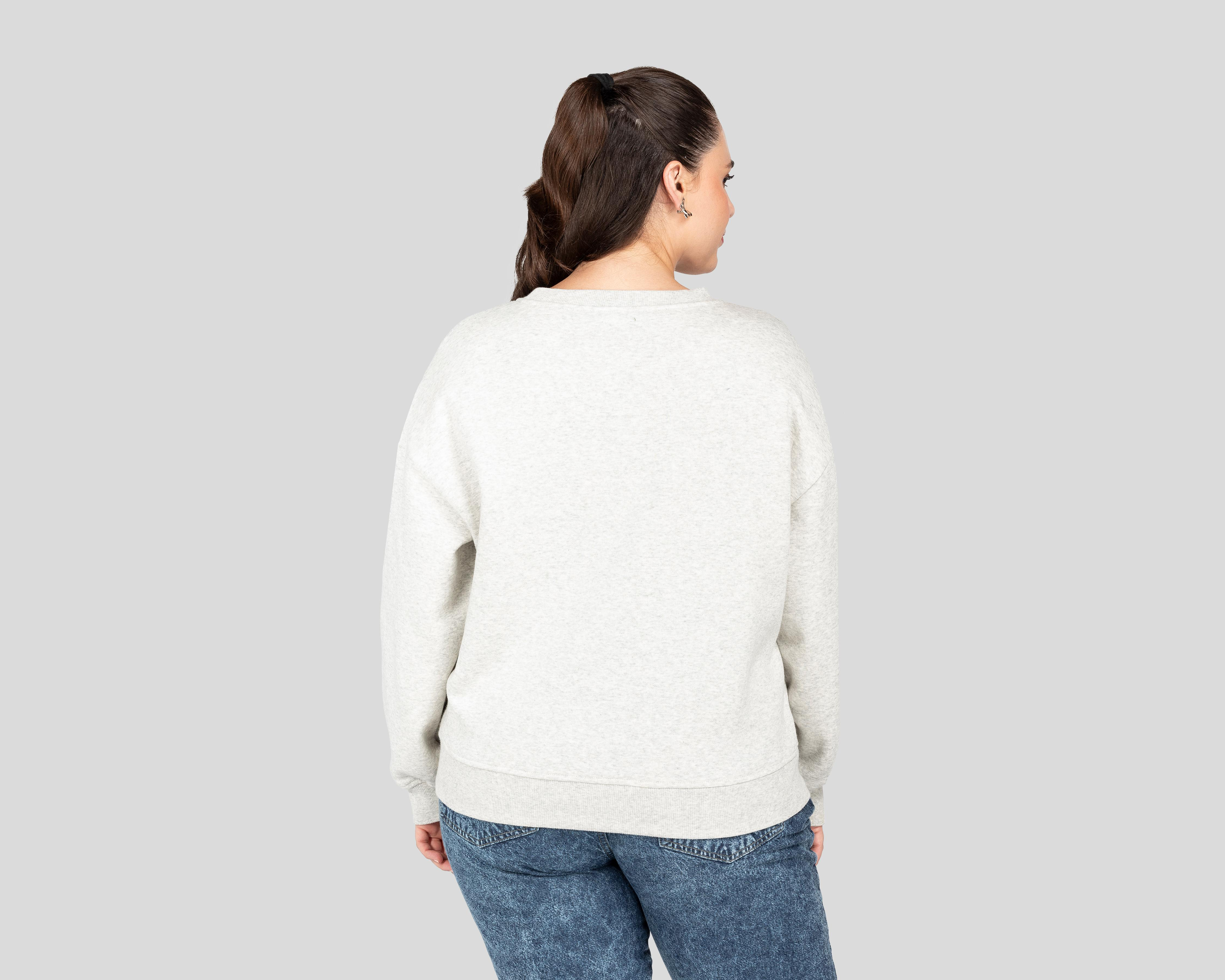 Foto 6 | Sudadera Refill Gris con Estampado