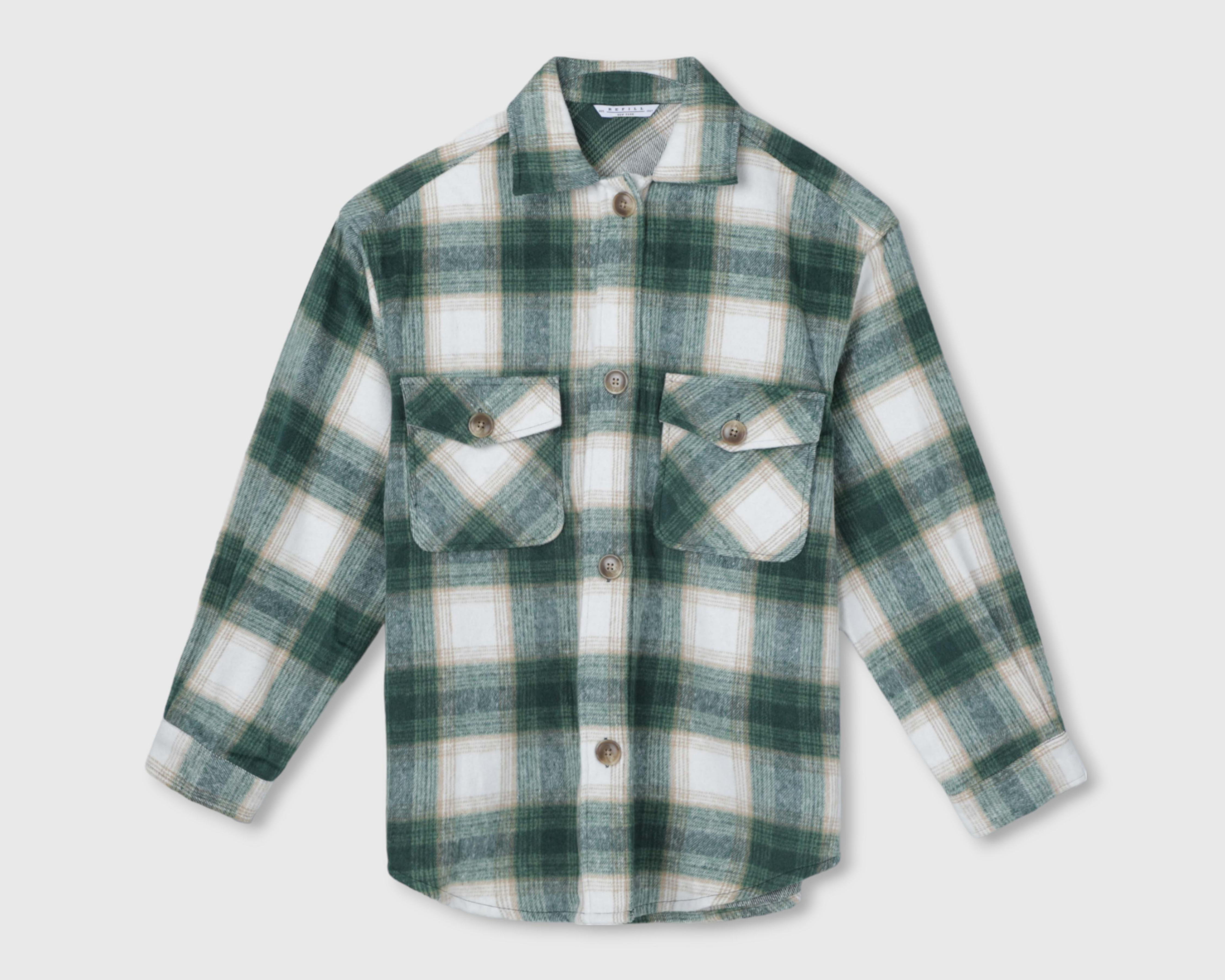 Camisa Refill Manga Larga a Cuadros $399