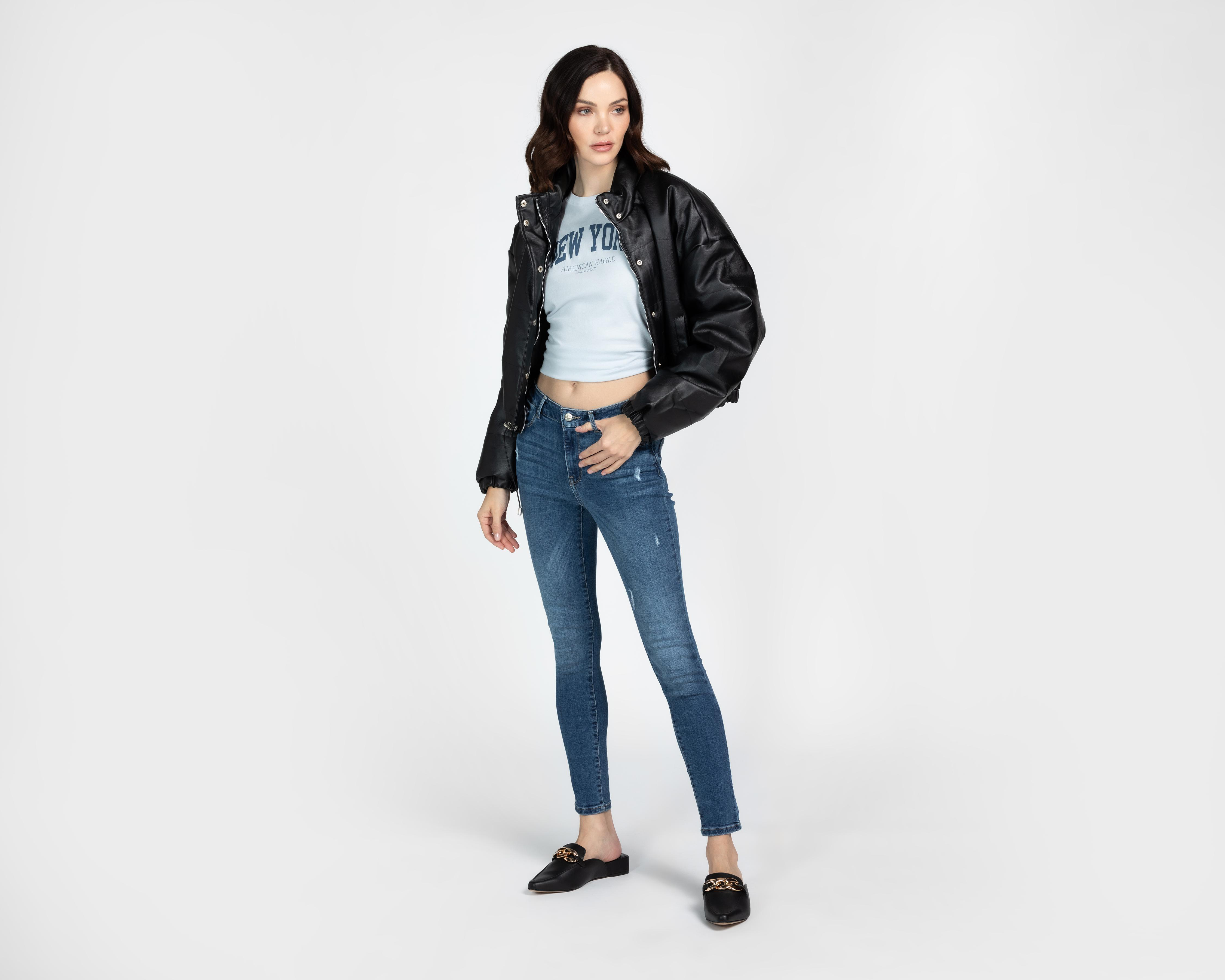 Foto 3 pulgar | Jeans Skinny Boy London para Mujer