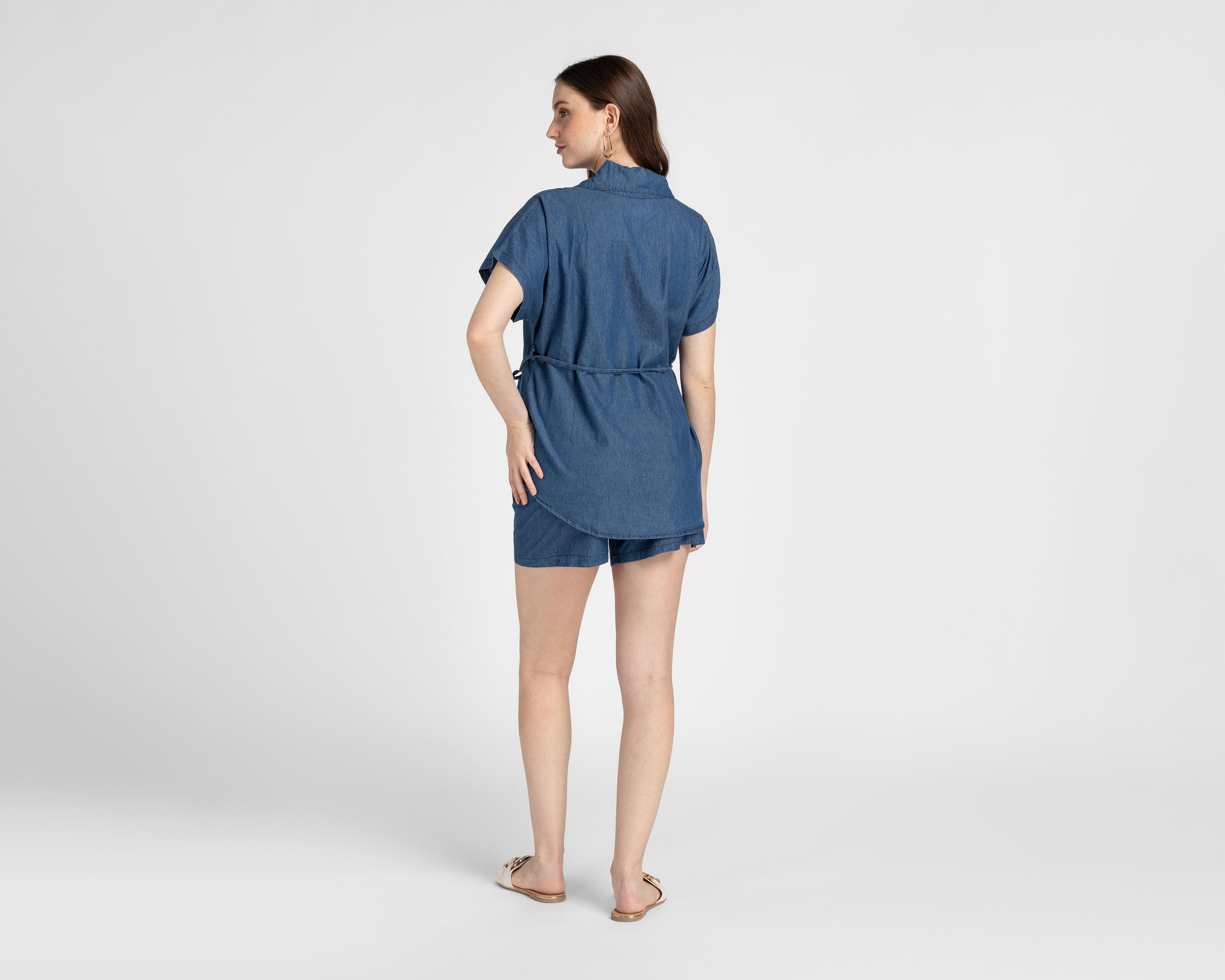 Foto 4 pulgar | Blusa y Short de Maternidad Mamá Bella Manga Corta