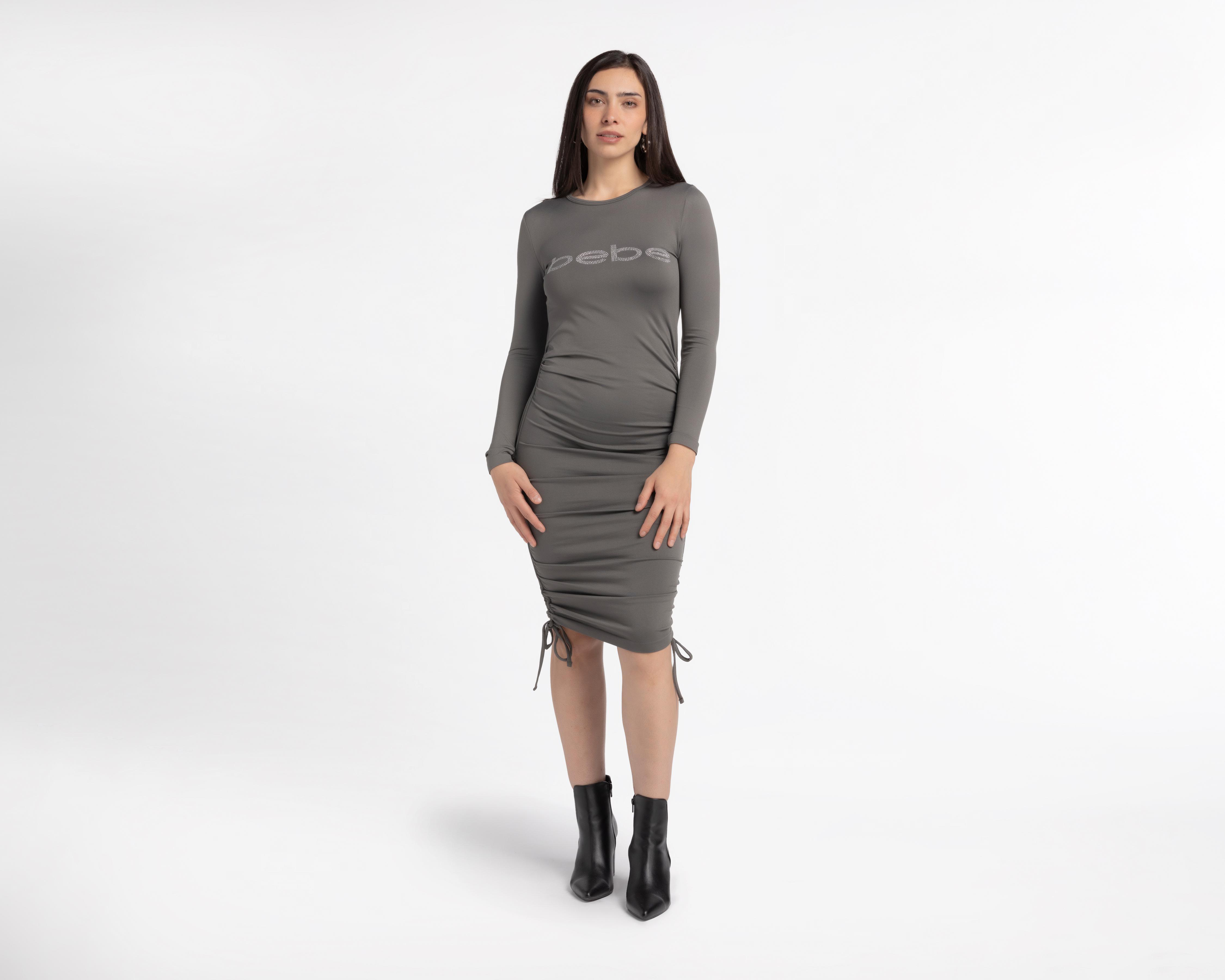 Foto 2 pulgar | Vestido Bebe Casual Midi con Jareta