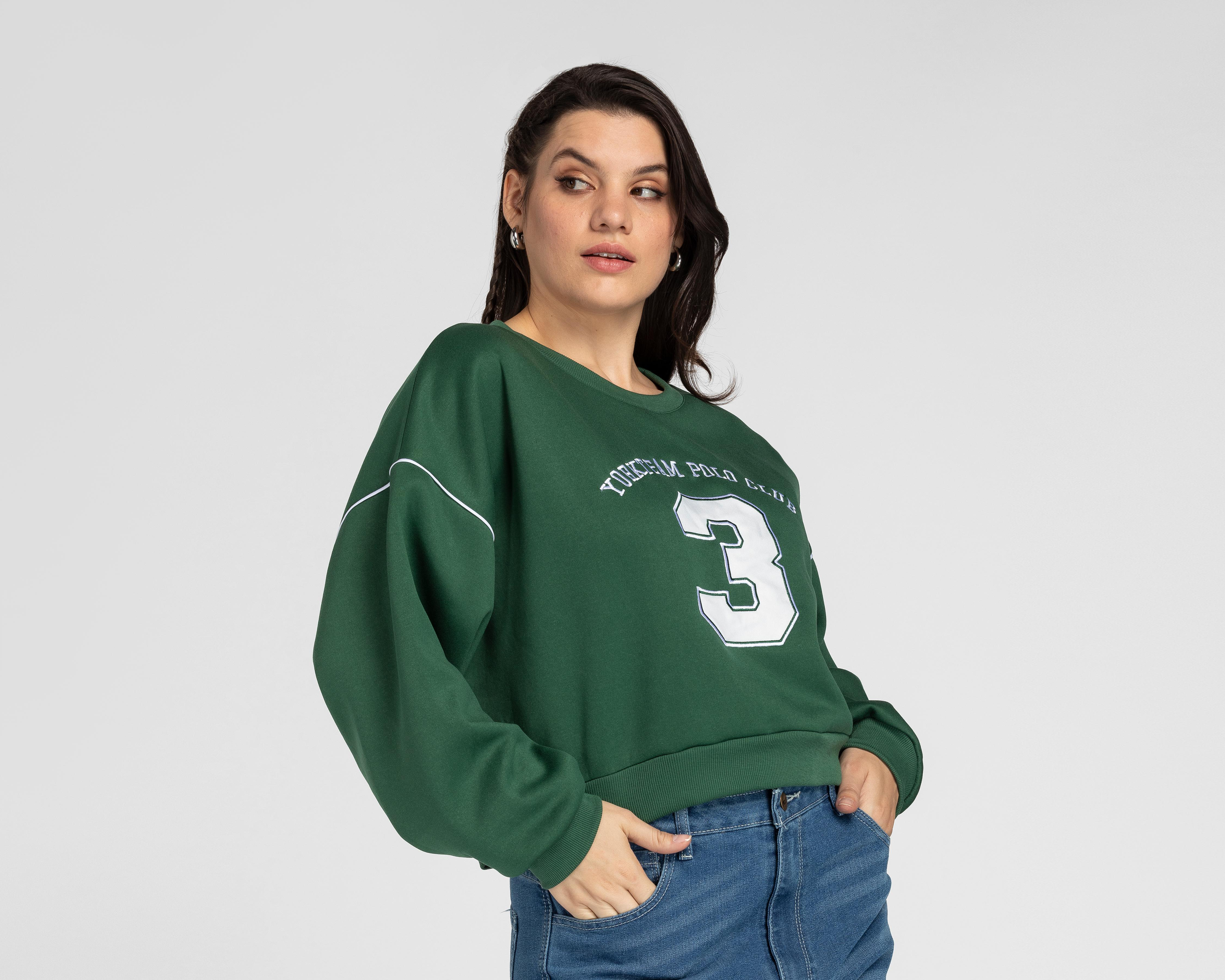 Foto 5 pulgar | Sudadera York Team Polo Club Verde Estampado