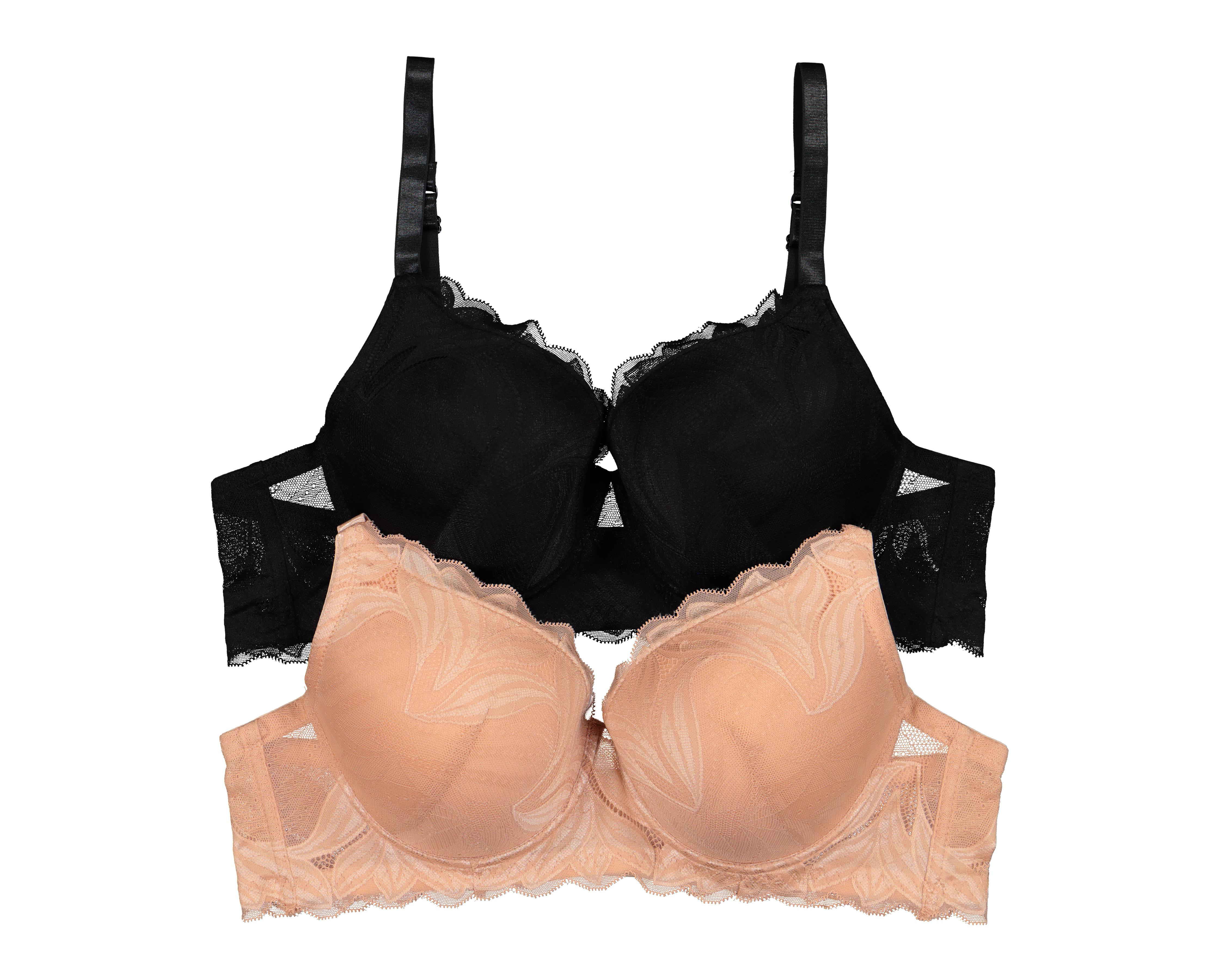 Foto 1 | Brasier con Encaje Beauty Secret Copa Completa para Mujer 2 Pack