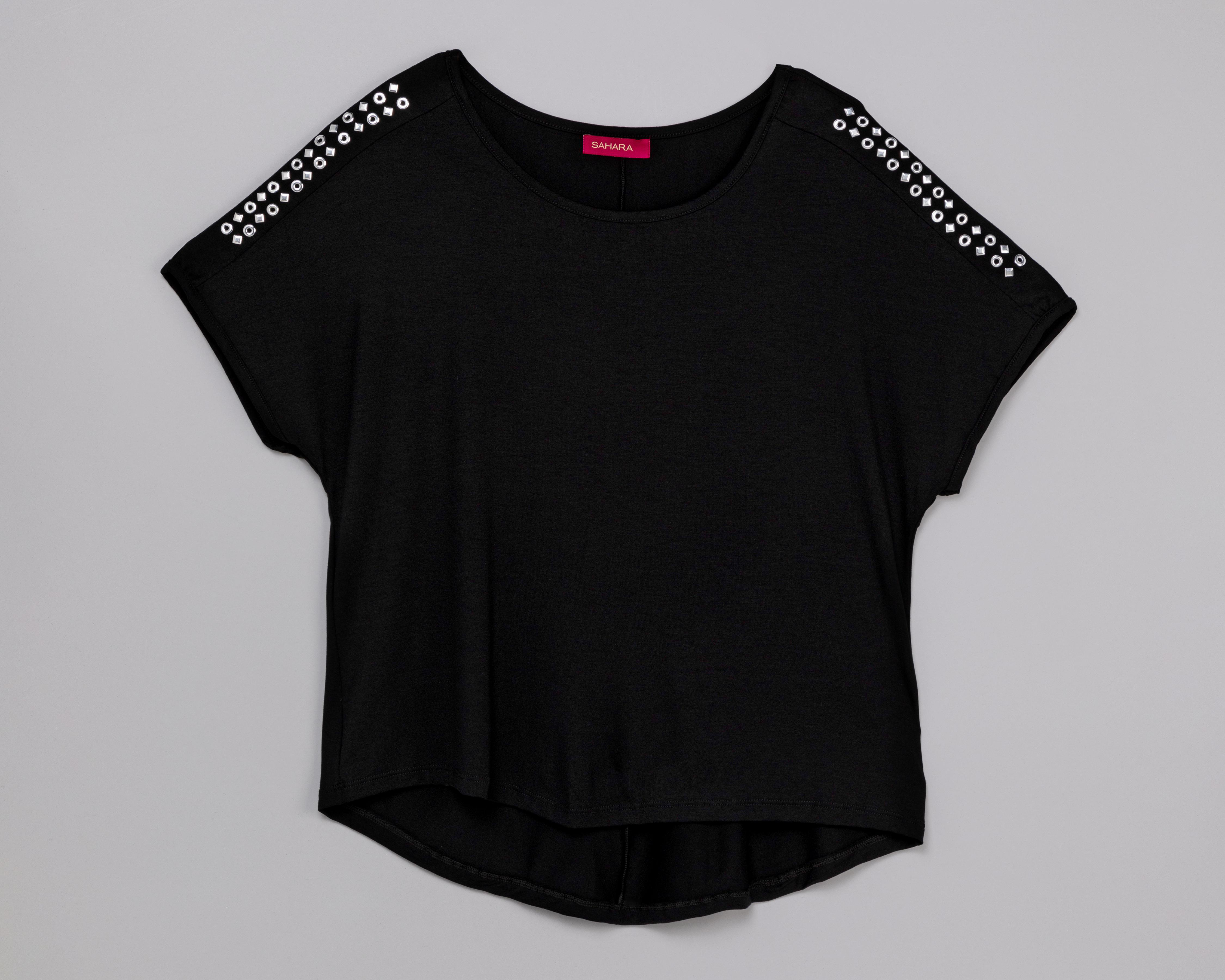 Blusa Sahara Manga Corta con Estoperoles