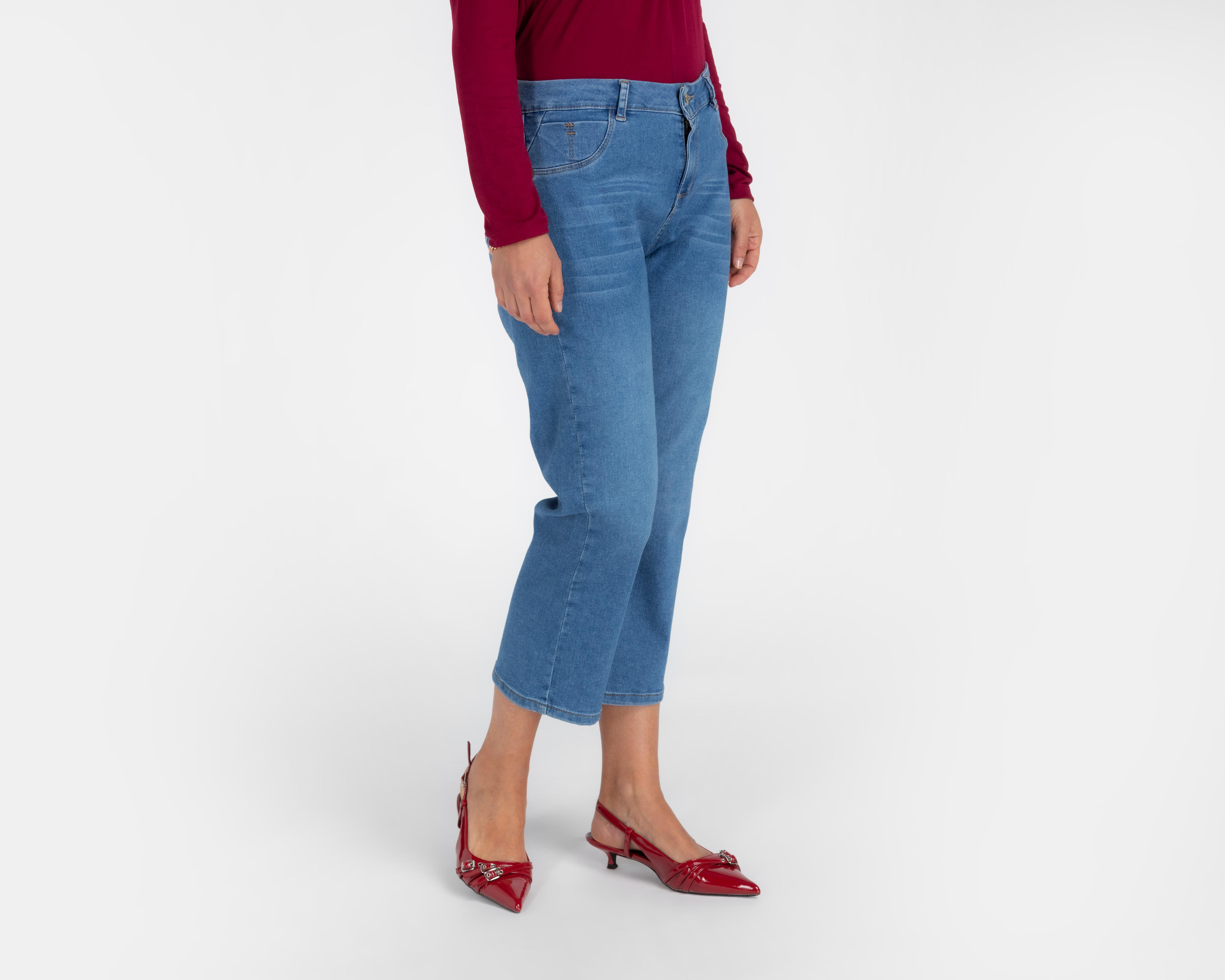 Foto 1 | Pantalón Capri Sahara de Mezclilla