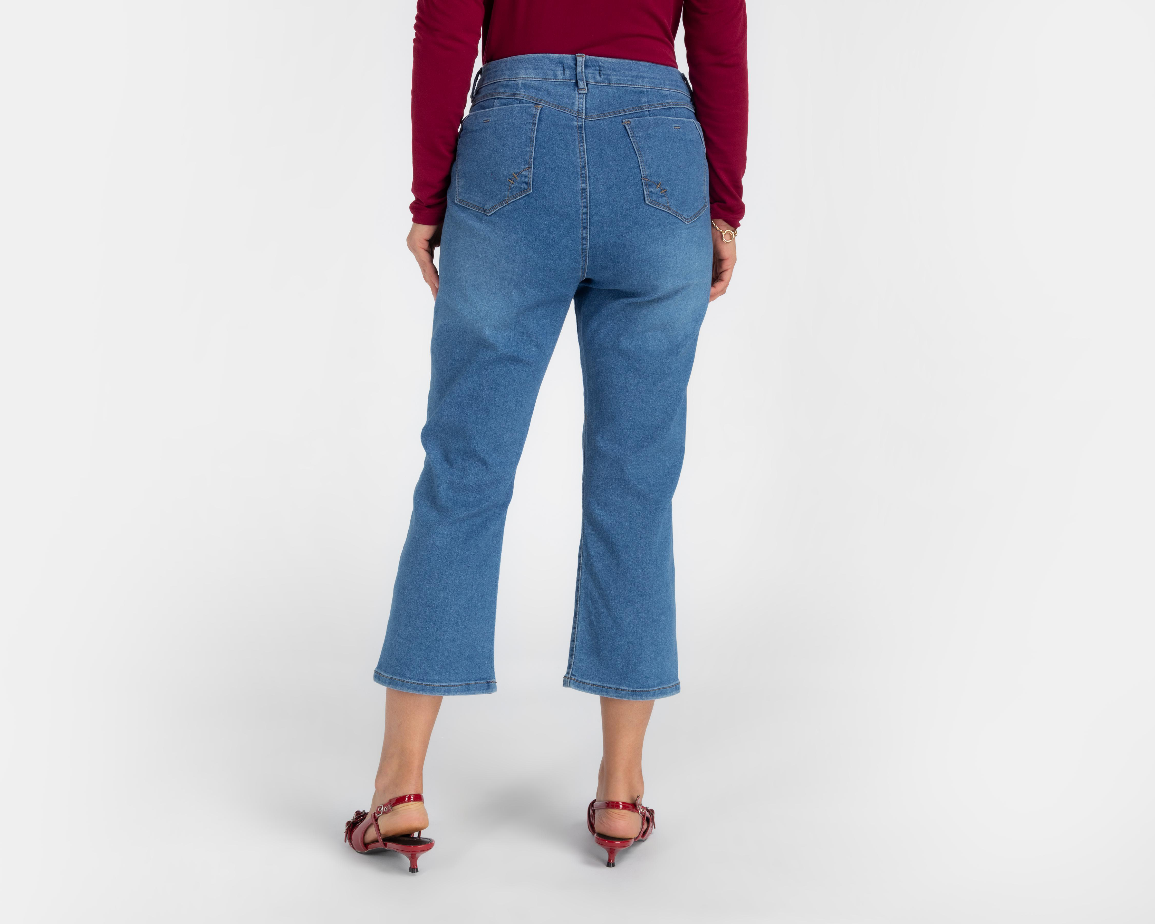 Foto 4 pulgar | Pantalón Capri Sahara de Mezclilla