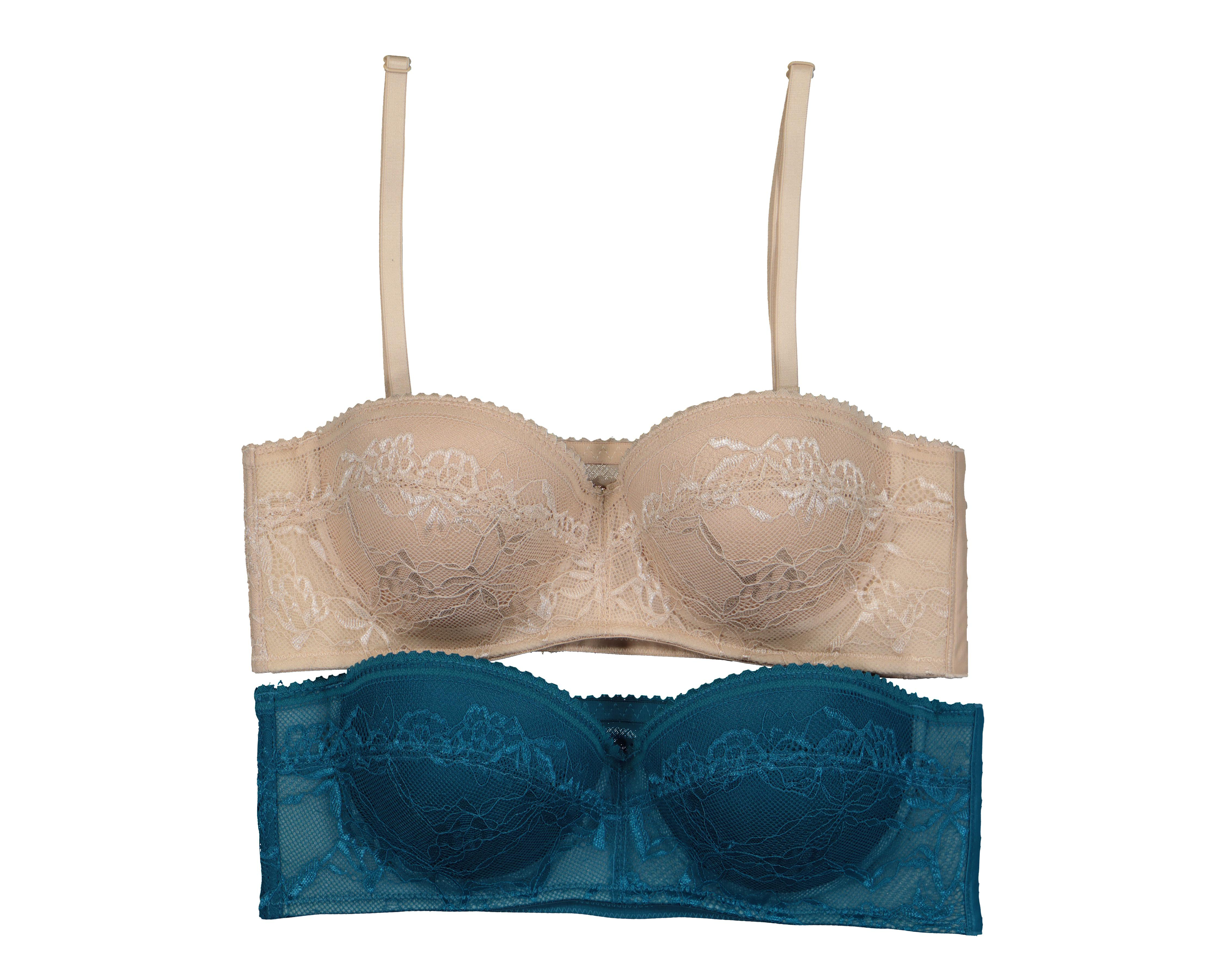 Brasier Strapless Eva tu Estilo Íntimo con Encaje 2 Pack