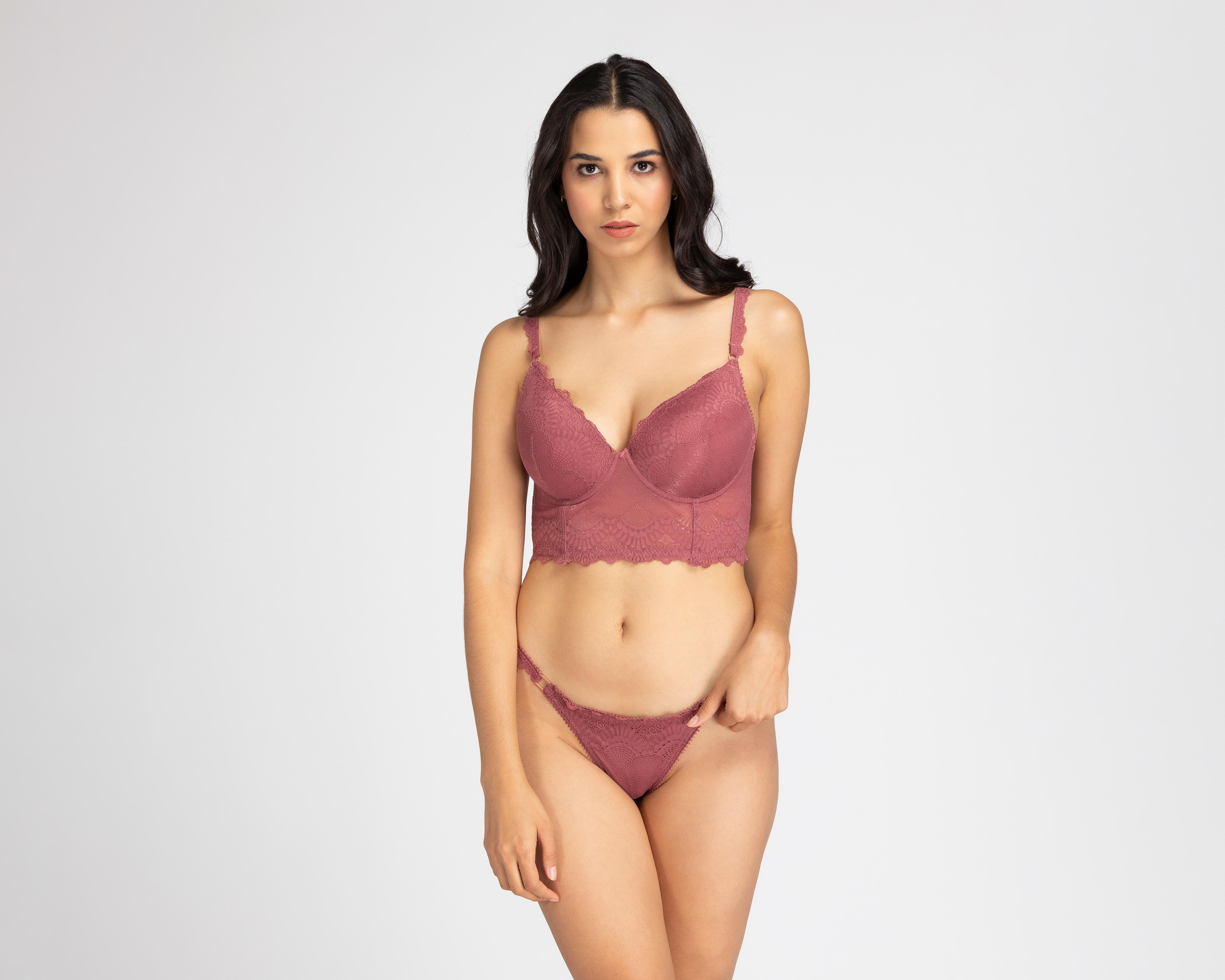 Coordinado de Encaje Eva tu Estilo Íntimo con Varilla para Mujer 2 Pack
