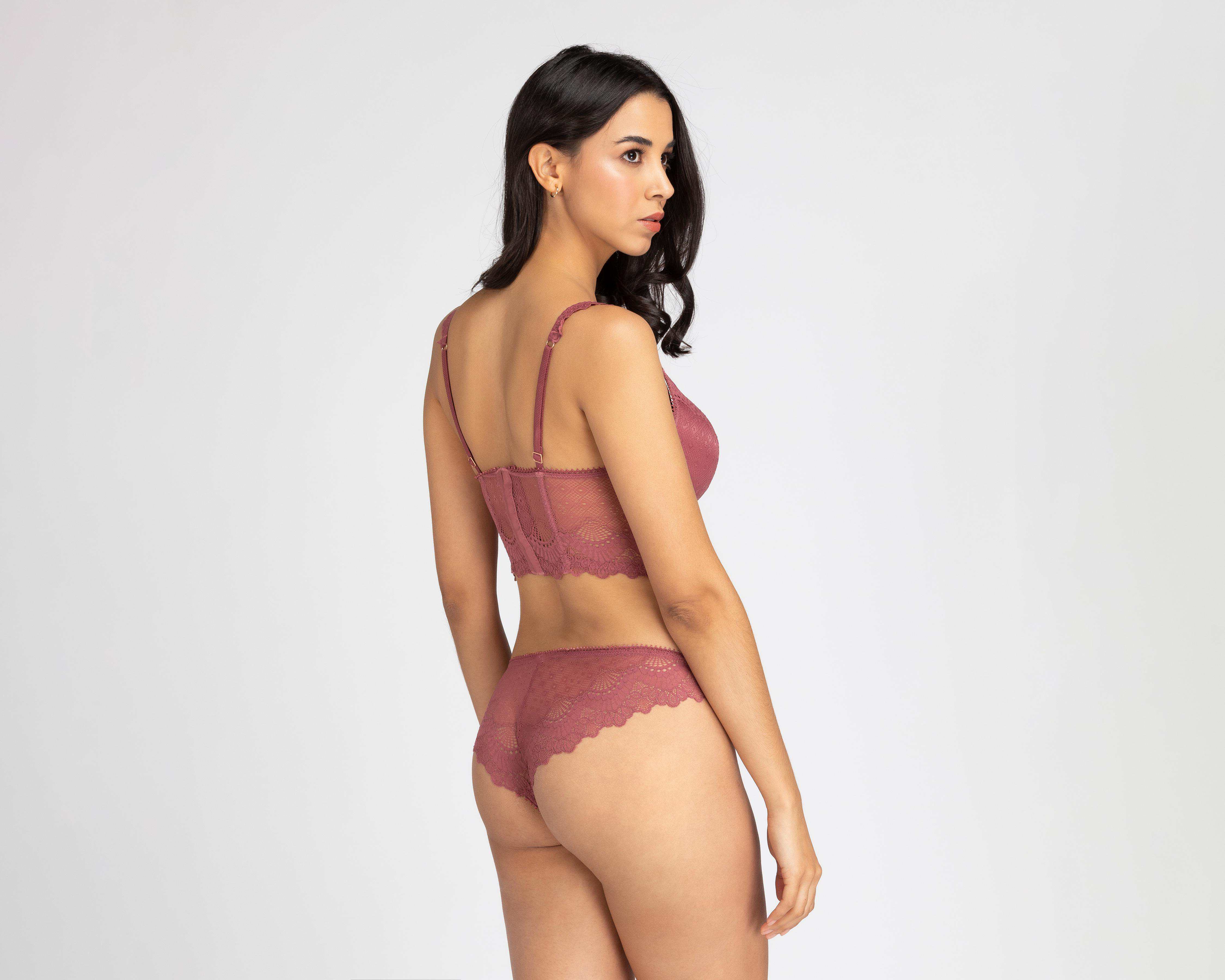 Foto 3 pulgar | Coordinado de Encaje Eva tu Estilo Íntimo con Varilla para Mujer 2 Pack