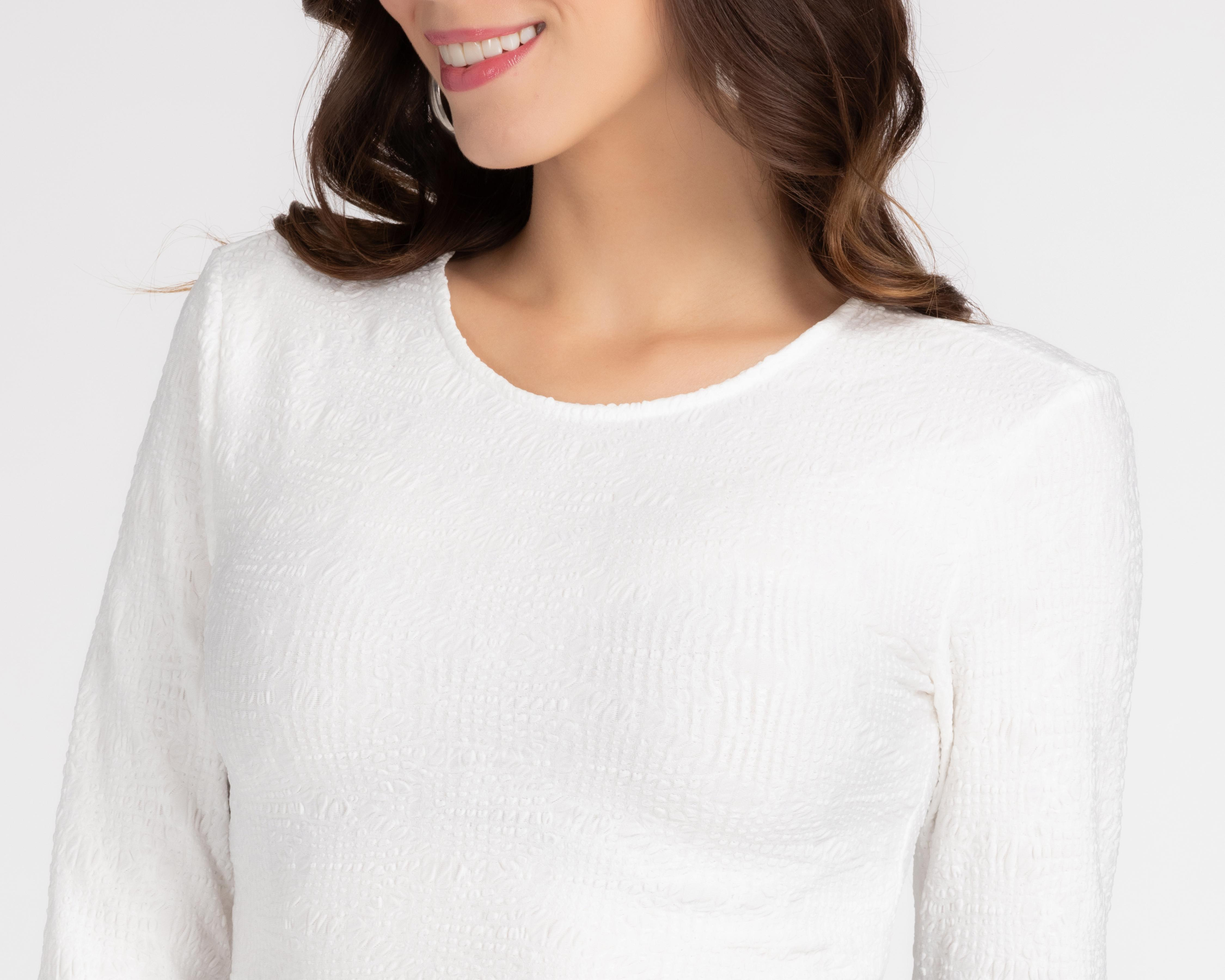 Foto 5 pulgar | Blusa Jennifer Lopez Manga Larga Corte Crop