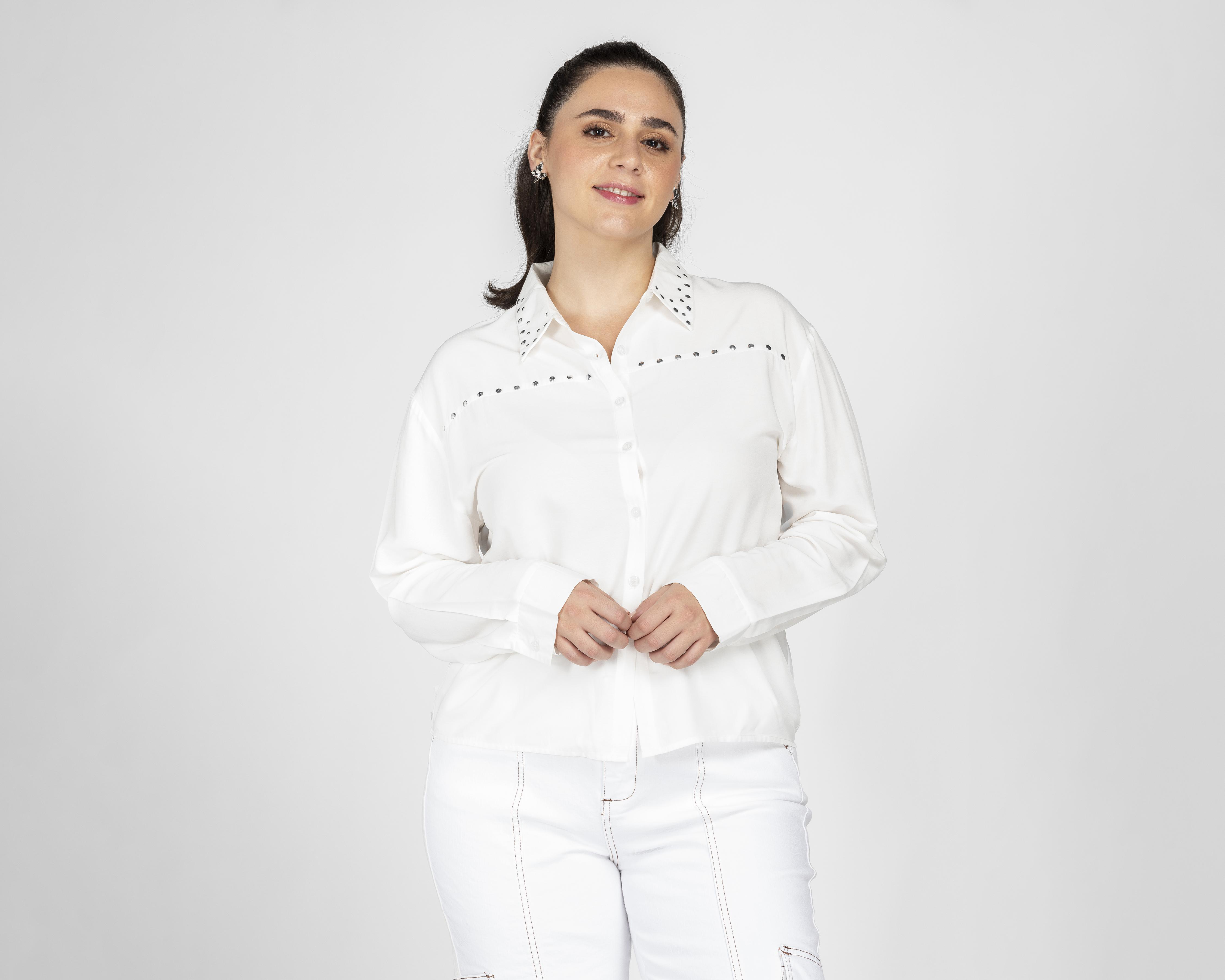 Camisa Refill Manga Larga con Estoperoles
