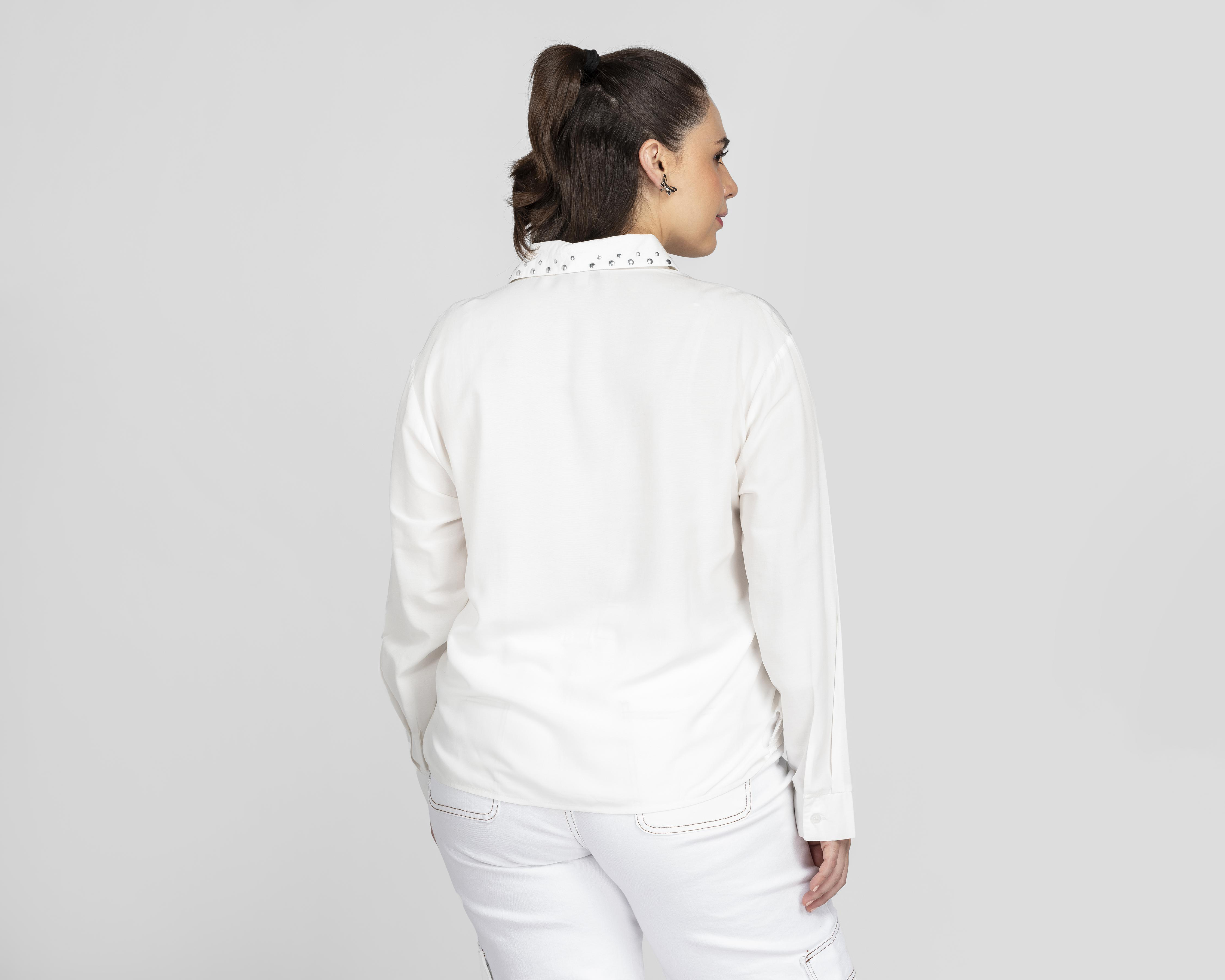 Foto 4 pulgar | Camisa Refill Manga Larga con Estoperoles