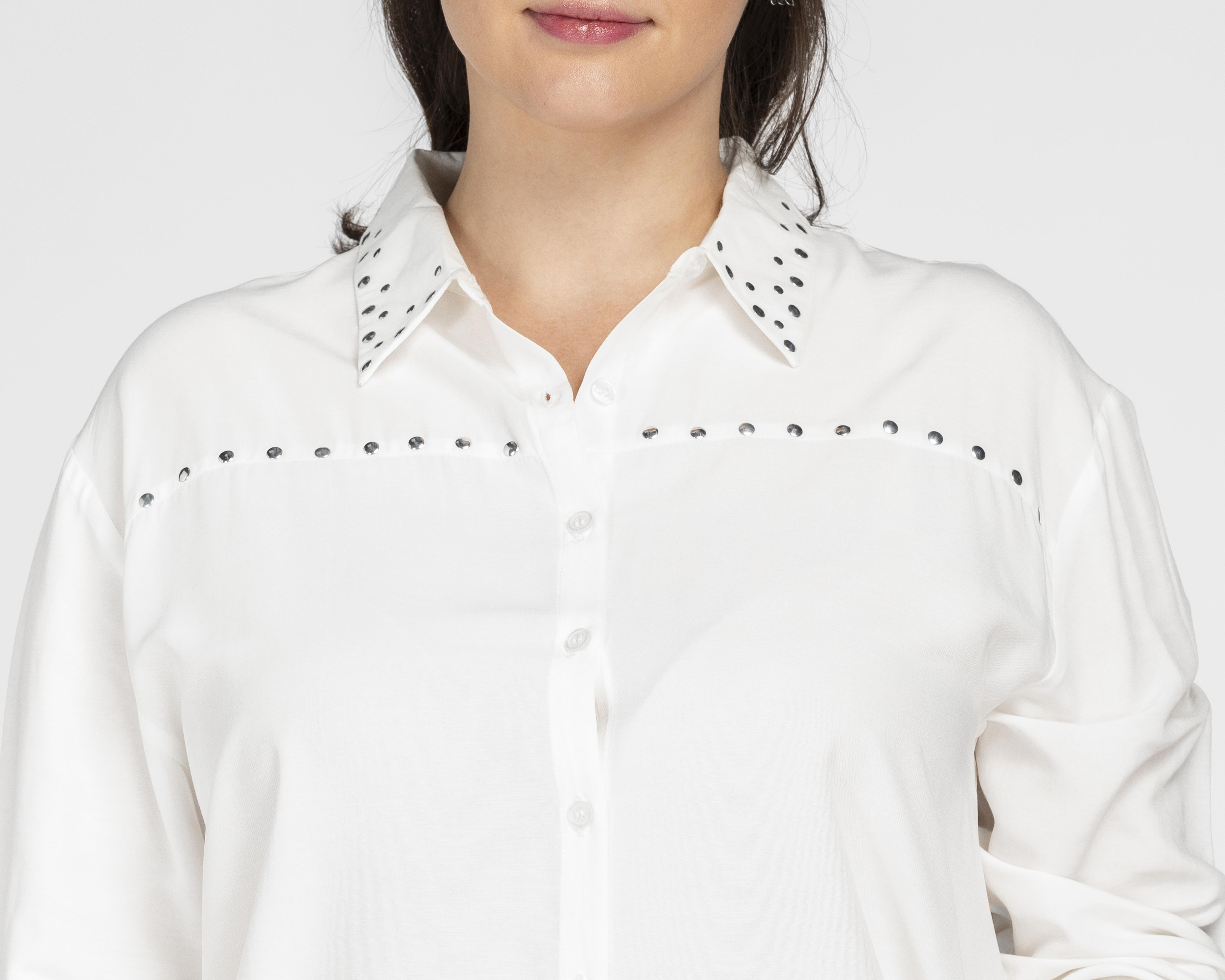 Foto 4 | Camisa Refill Manga Larga con Estoperoles