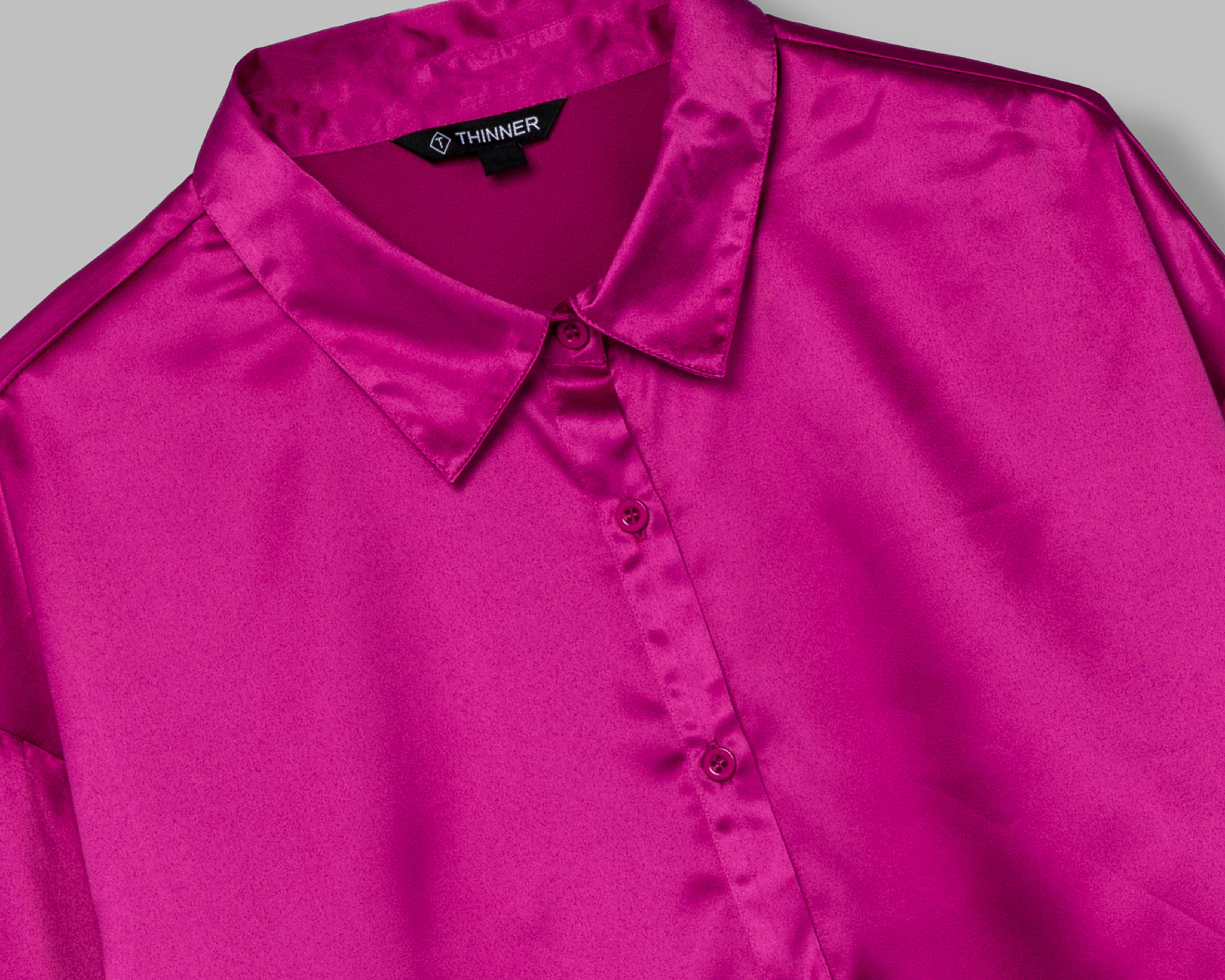 Foto 7 | Blusa Thinner Manga Larga con Botones