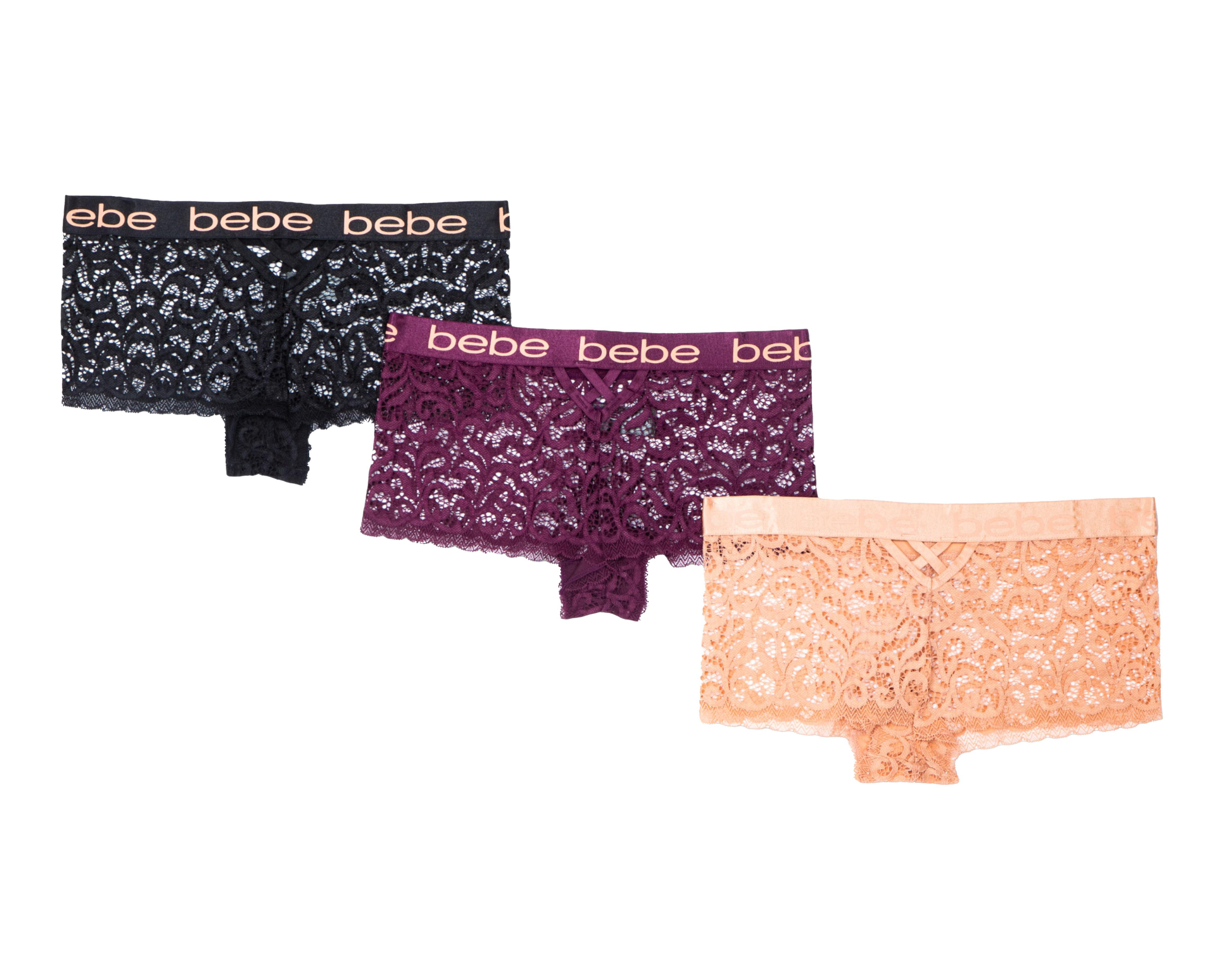 Bóxer de Encaje Bebe para Mujer 3 Piezas $153