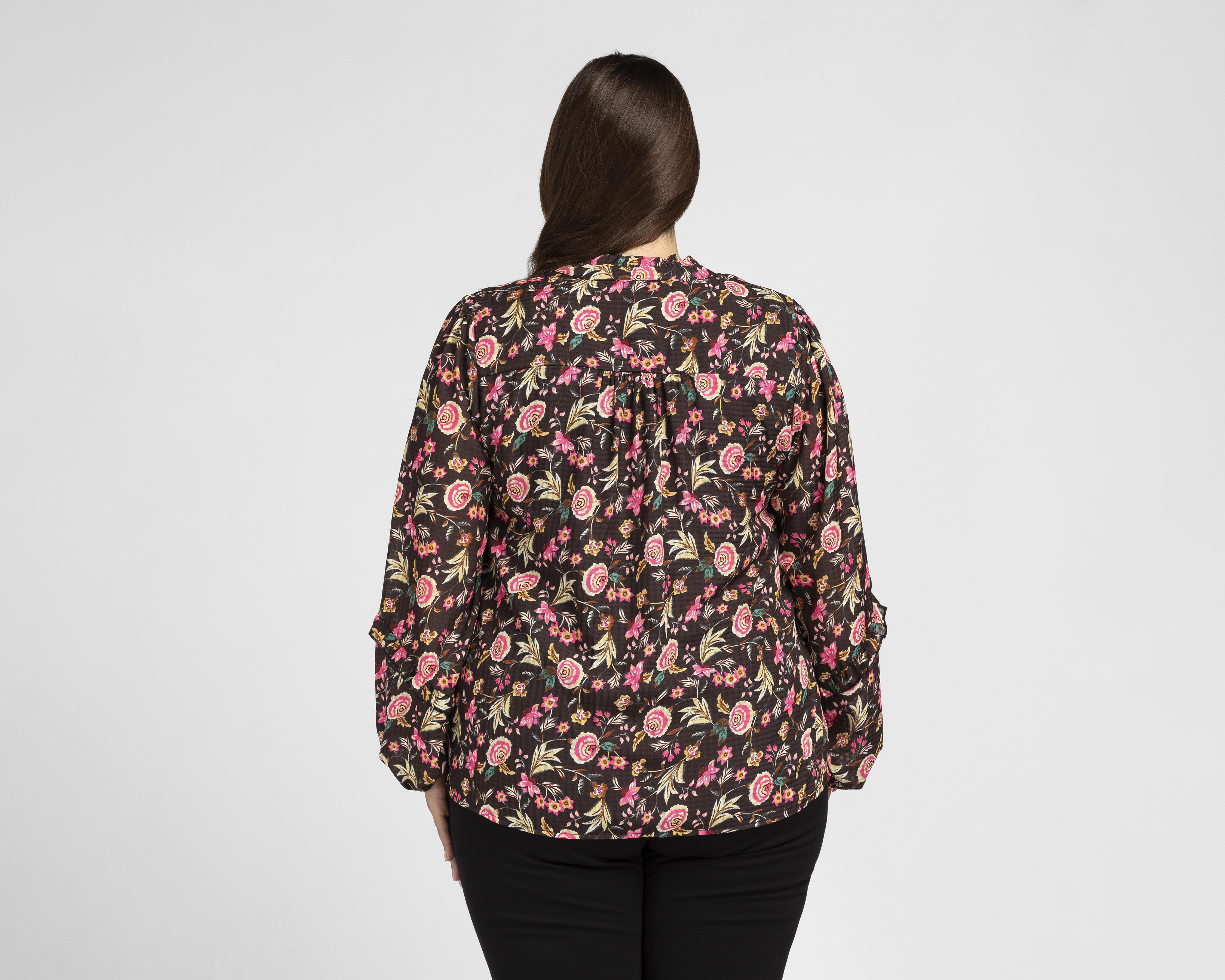 Foto 4 pulgar | Blusa Lady Sun Manga Larga con Estampado Floral