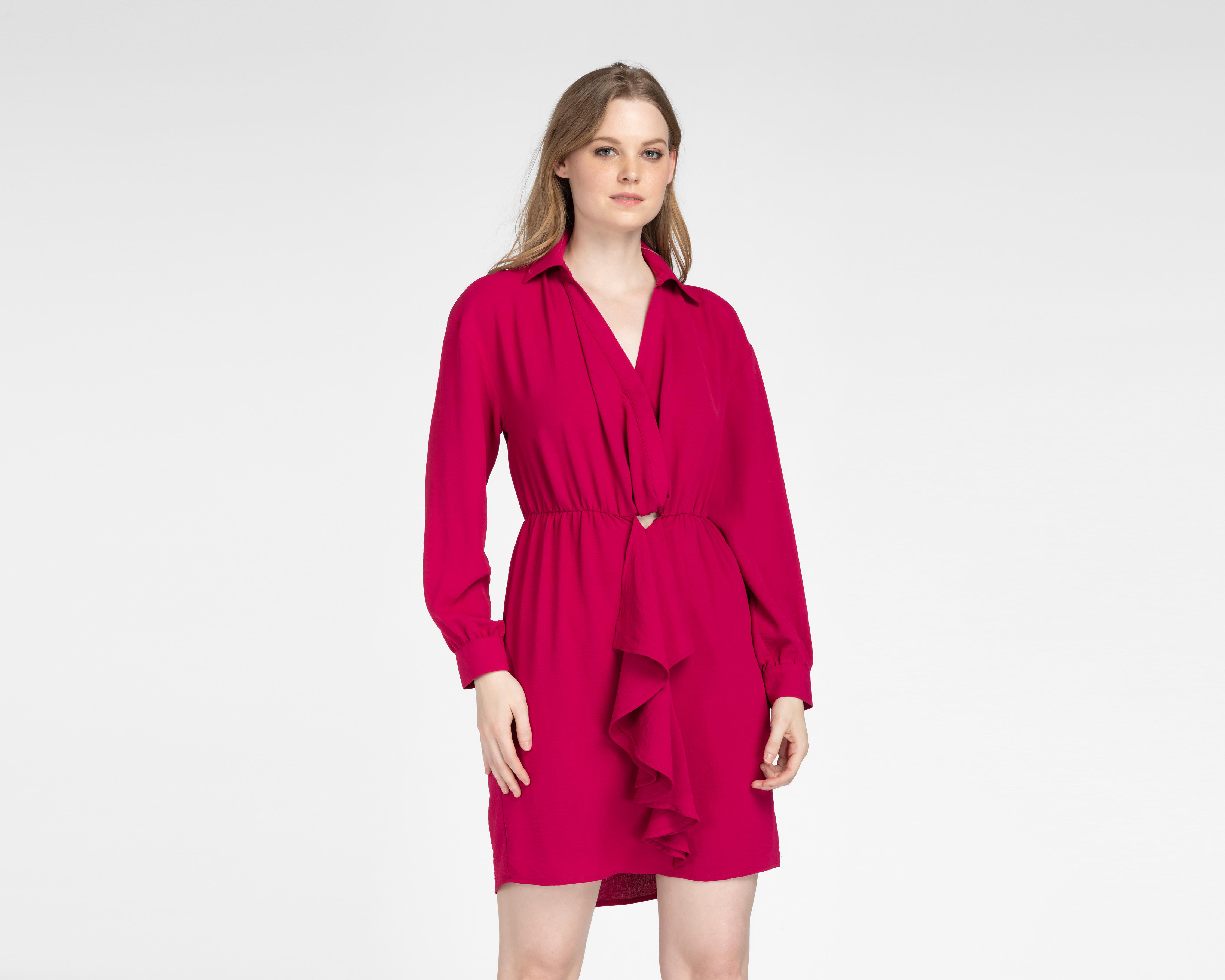 Foto 1 | Vestido Sahara Casual Escote Cruzado y Holán