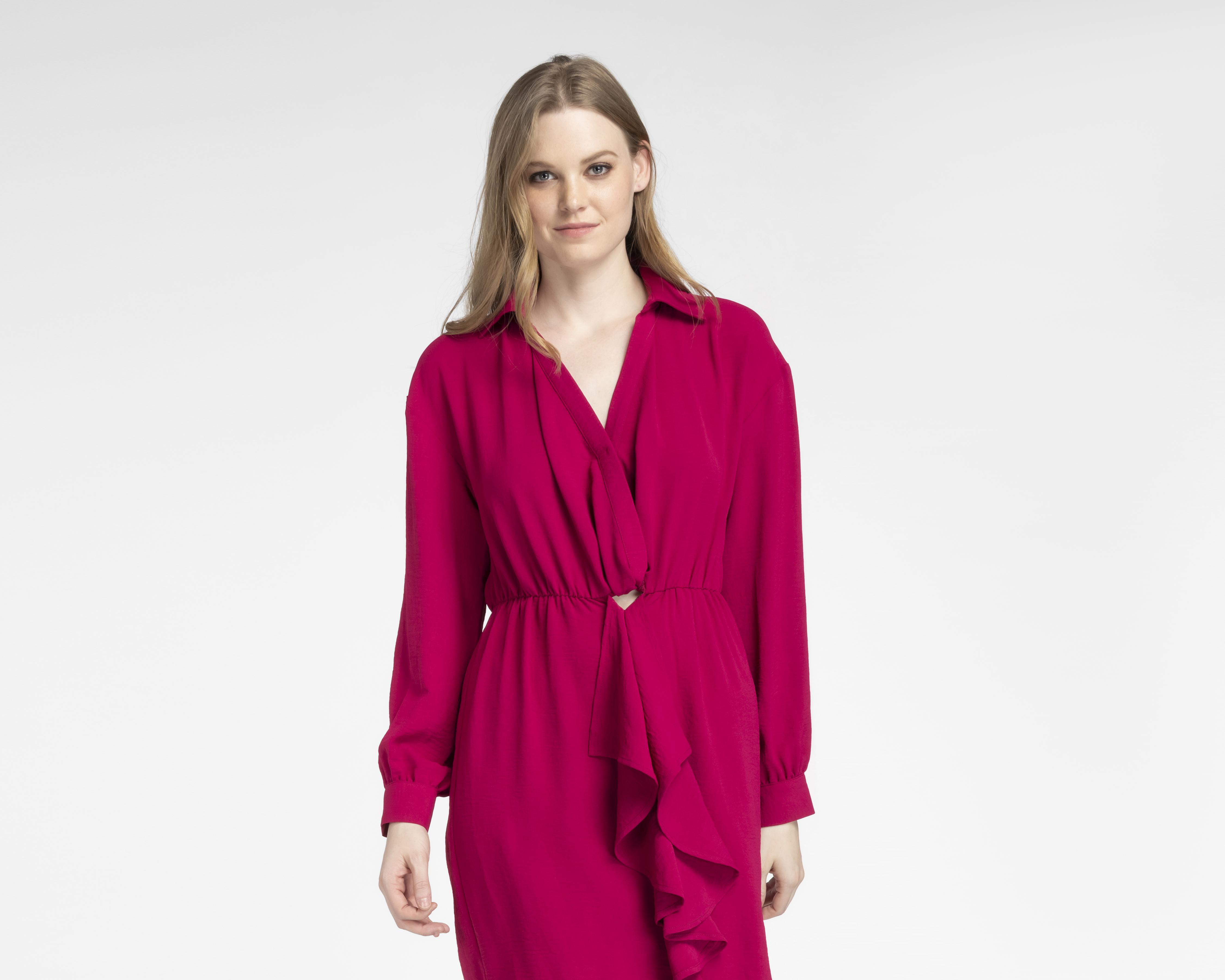 Foto 7 | Vestido Sahara Casual Escote Cruzado y Holán